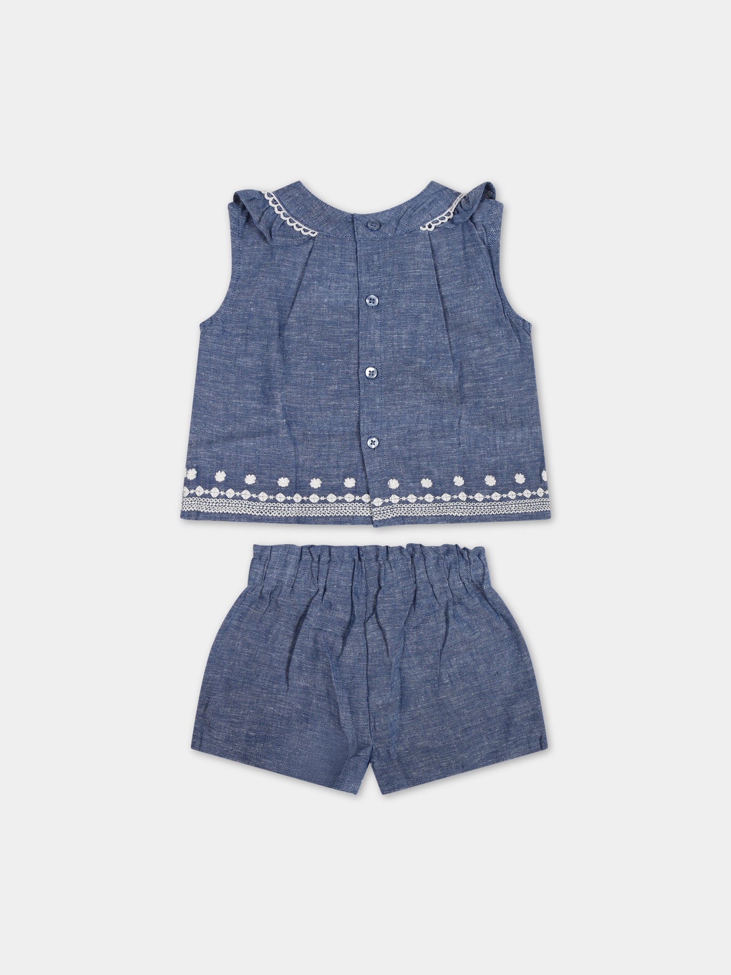 Completo in denim per neonata,Mayoral,1298 084