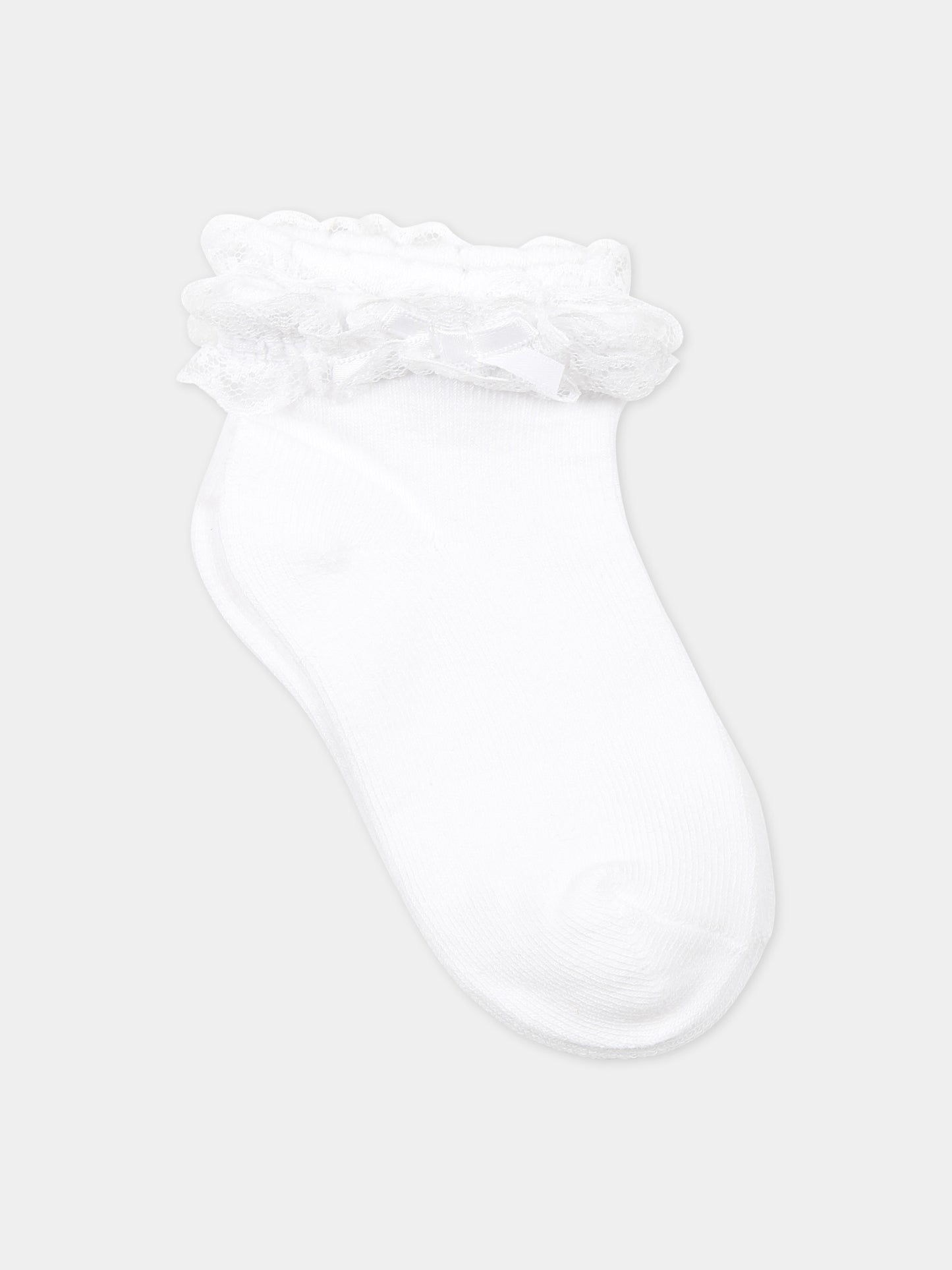 Set calzini rosa per neonata con fiocco,Mayoral,10655 033