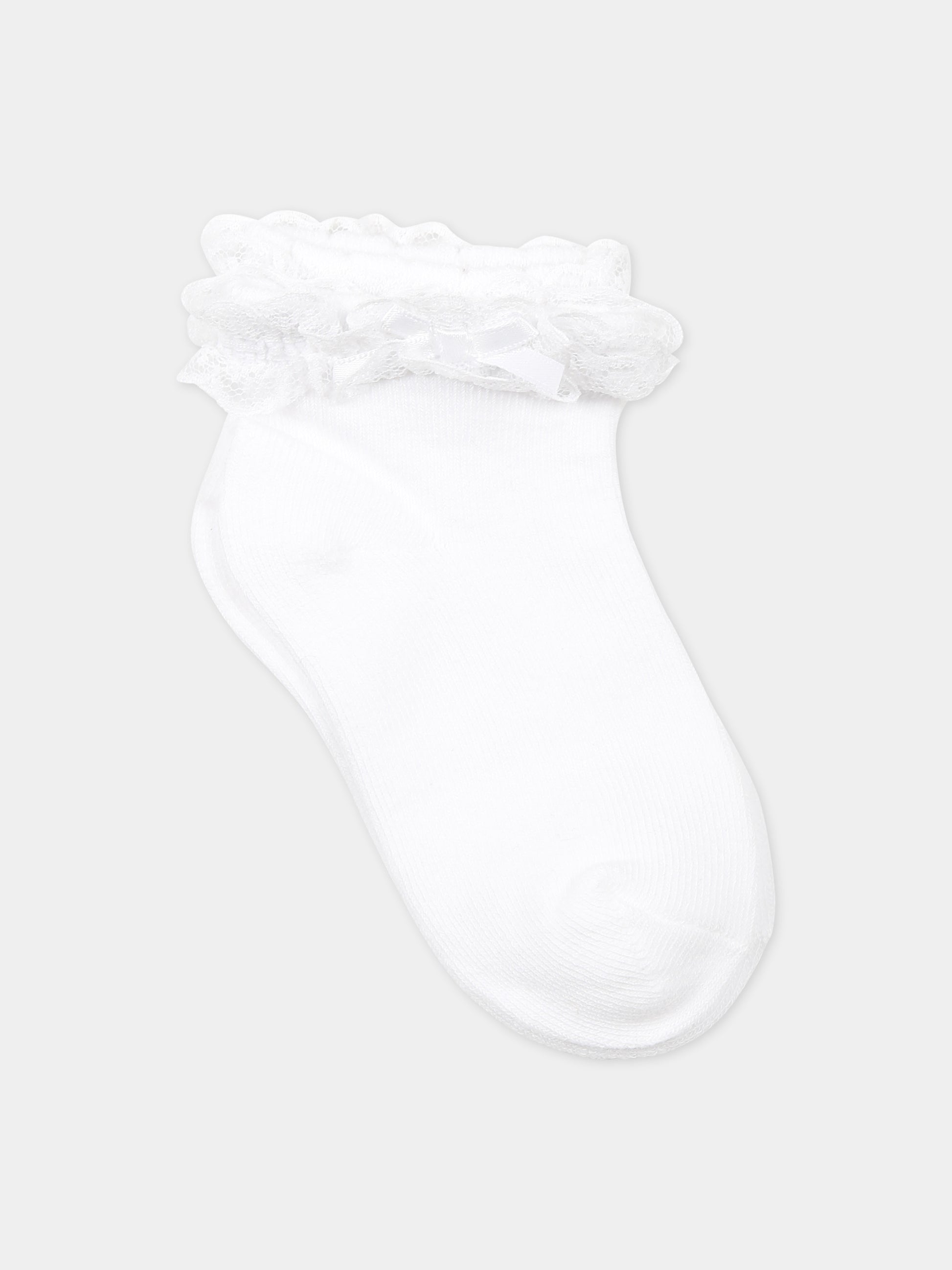 Set calzini rosa per neonata con fiocco,Mayoral,10655 033