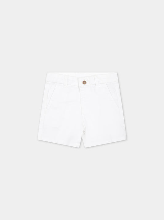 Shorts bianco per neonato,Mayoral,207 036
