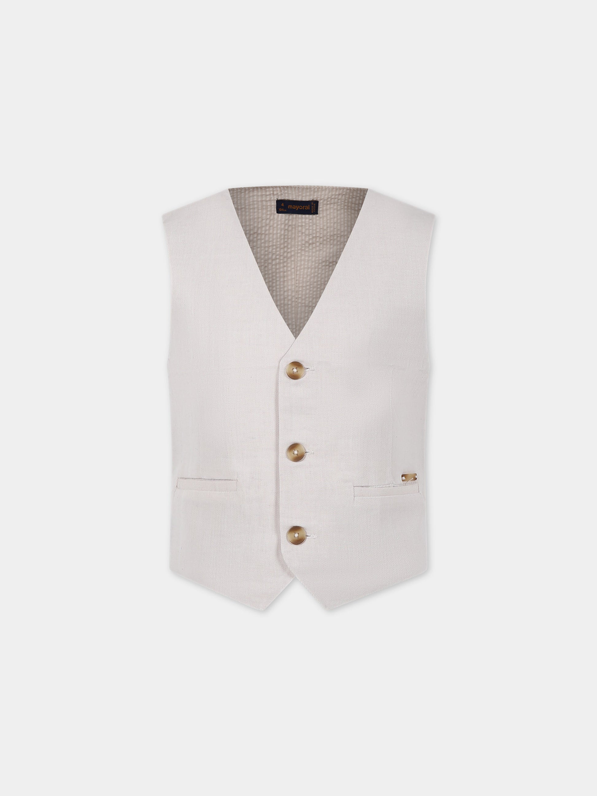 Panciotto beige per bambino,Mayoral,3359 050