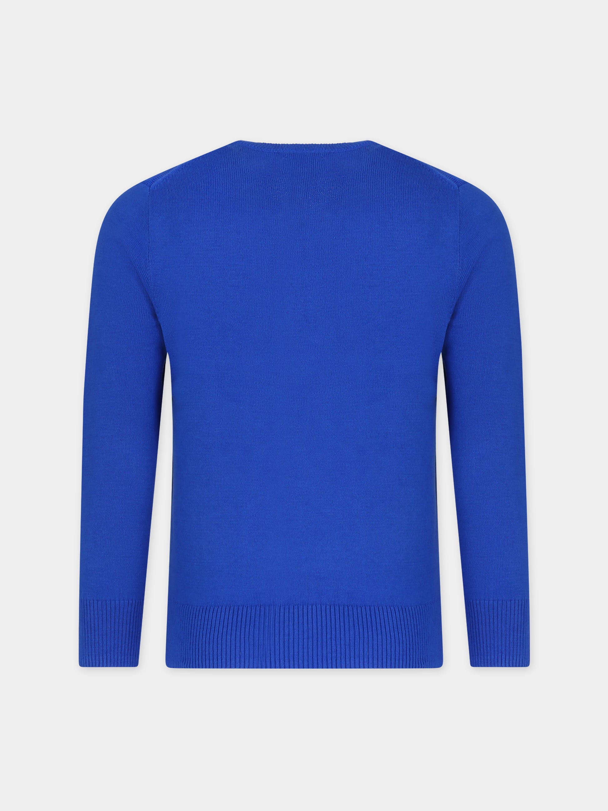 Maglione blu per bambino con ricamo,Ralph Lauren Kids,799887041