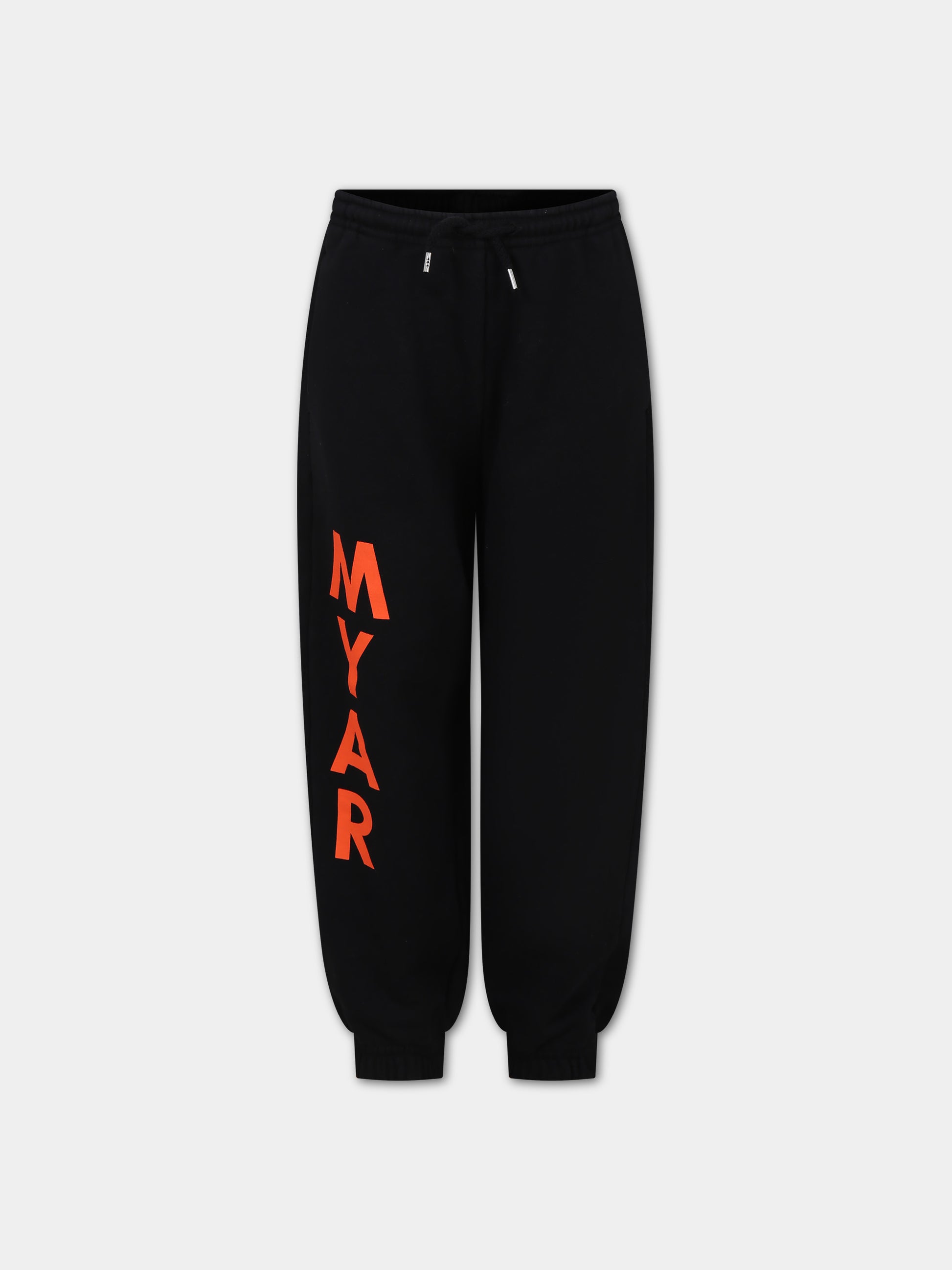 Pantaloni sportivi neri per bambino con logo,Myar,MY0012 MY091 MYP5U MY900