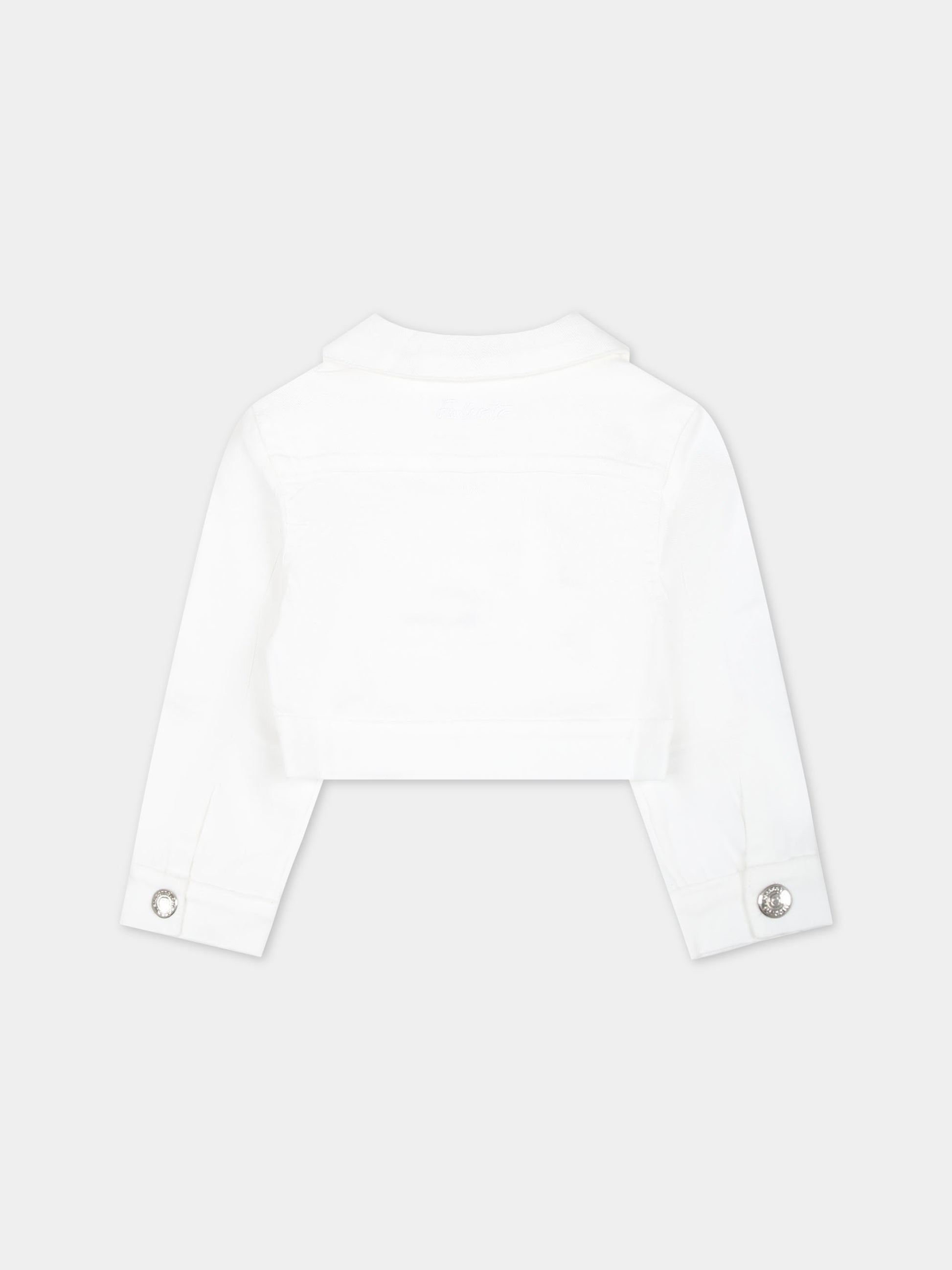 Giubbotto bianco per neonati con logo,Falcotto,001 6002181 01 0N01