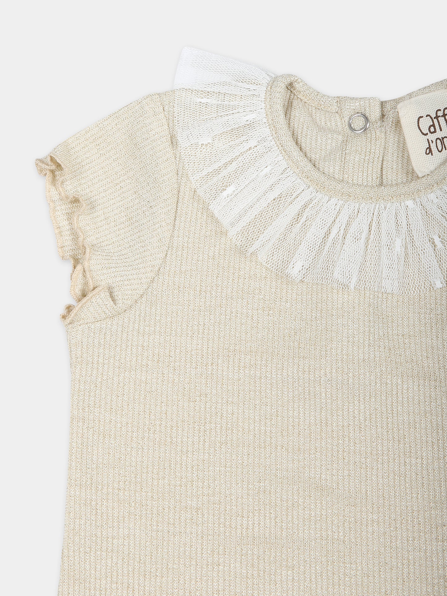 Body beige per neonata con tulle,Caffe' D'orzo,ZUAA11 J0384 220