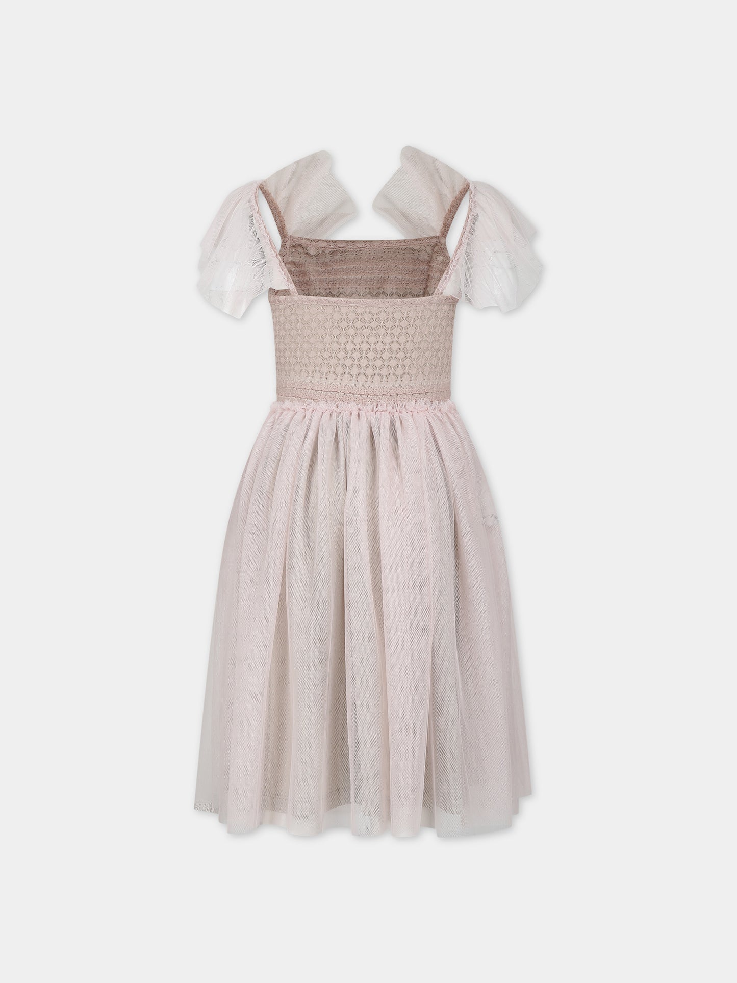 Vestito elegante rosa in tulle,Caffe' D'orzo,ZU1A51 T0073 114