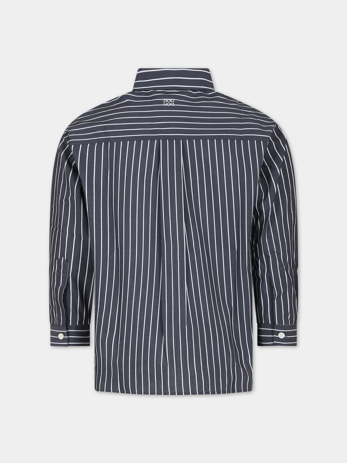 Camicia nera per bambino con logo,Douuod Kids,DU5A00 P0367 930BC