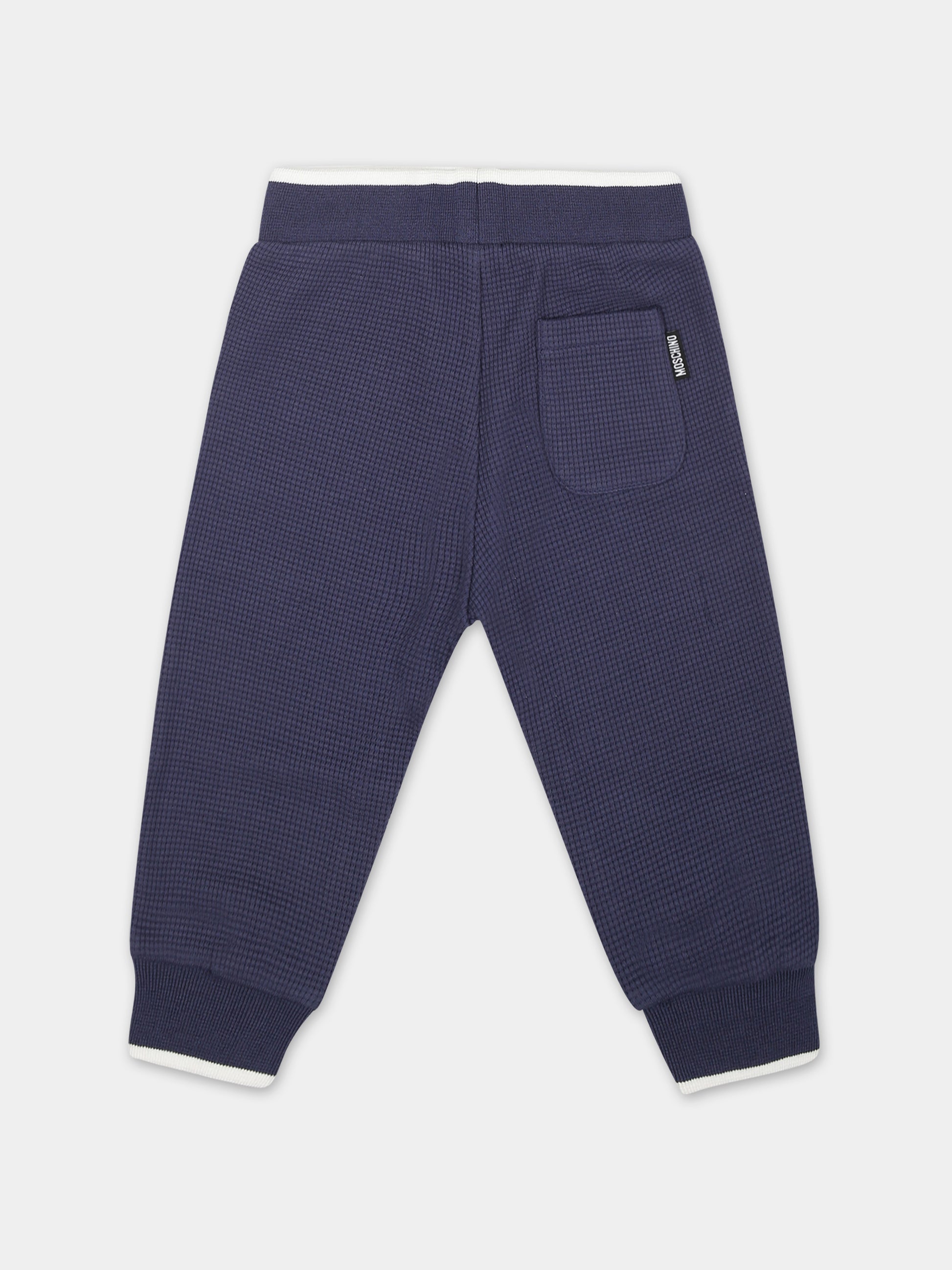 Completo blu per neonati con Teddy Bear,Moschino Kids,MUK048 LCA57 40016