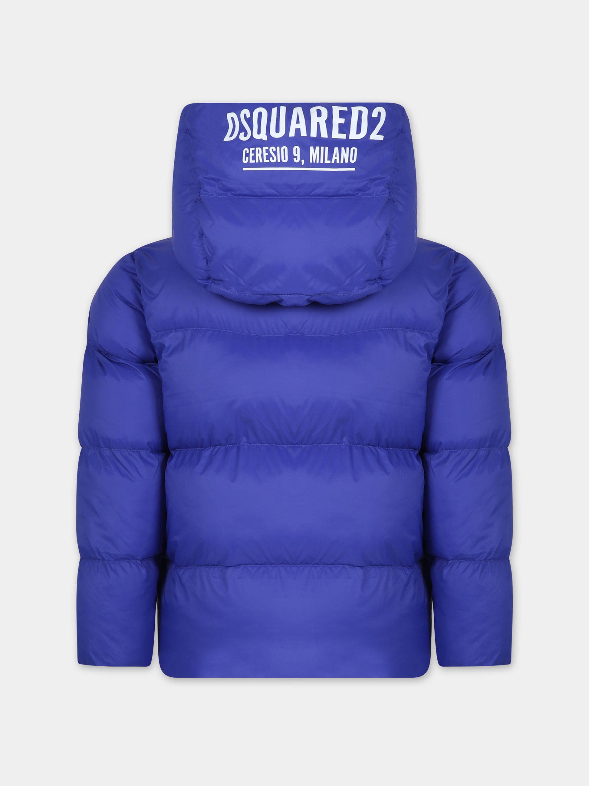 Piumino blu per bambino con logo,Dsquared2,DQ1474 D009D DQ870