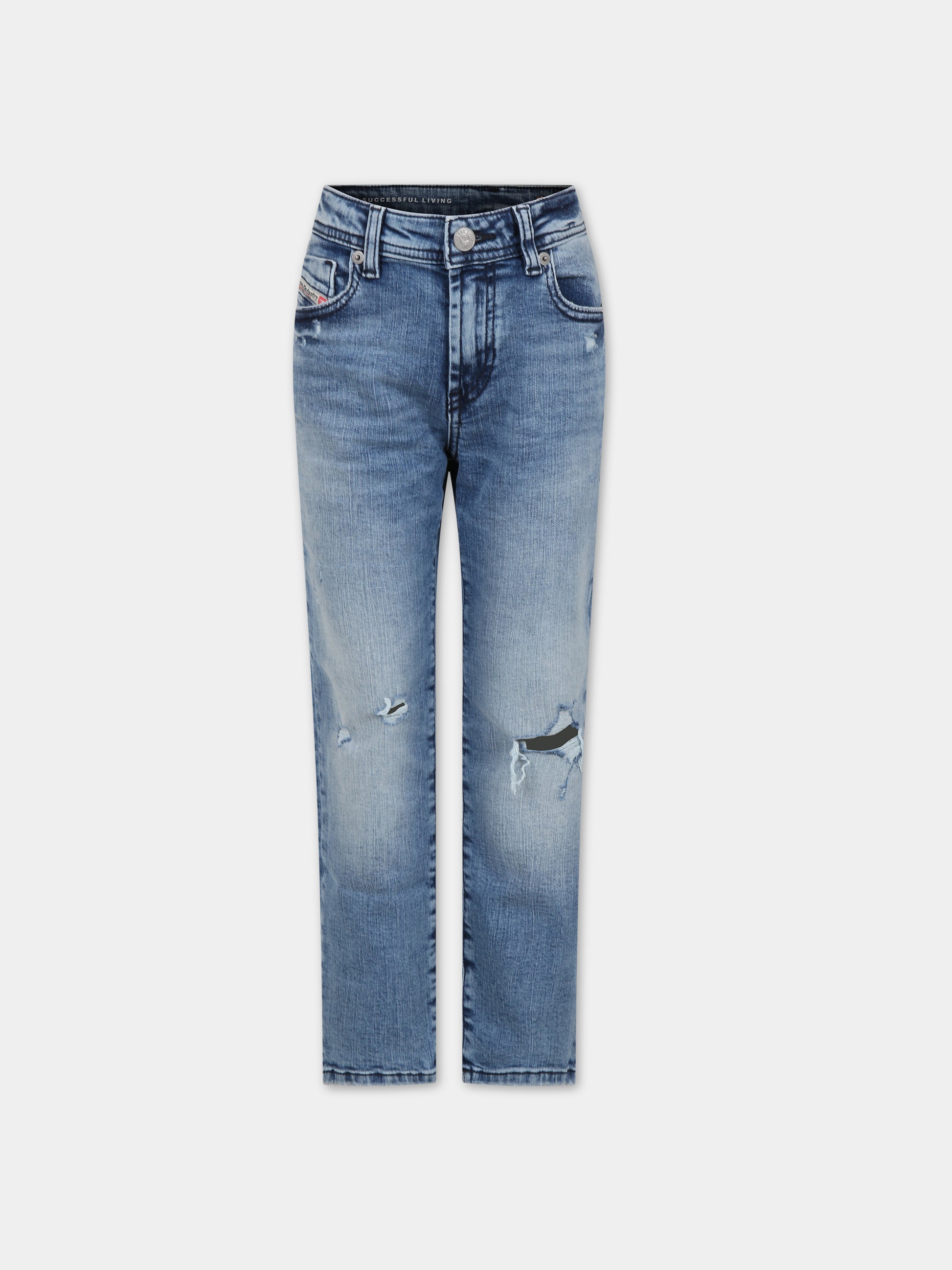 Jeans blu per bambino con logo,Diesel,J00801 KXBHP K01