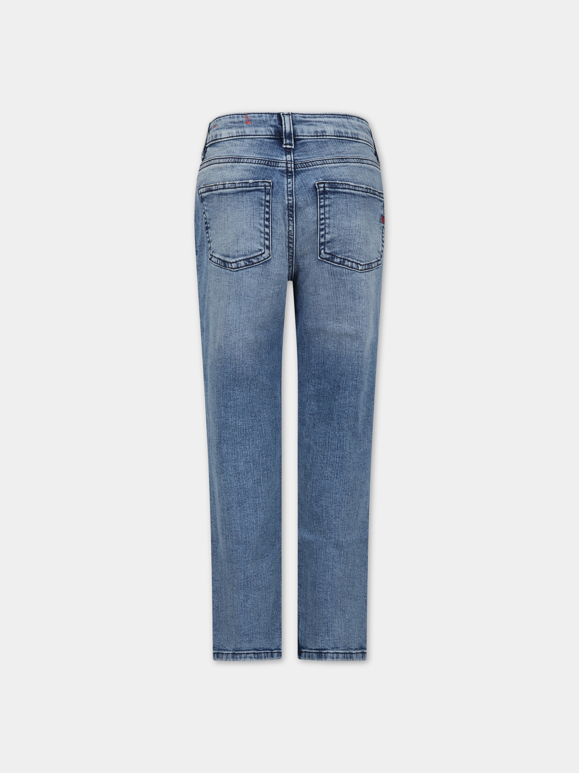 Jeans blu per bambino con logo,Diesel,J00801 KXBHP K01