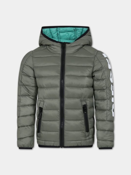Piumino verde per bambini,Diesel,J01086 KXBDY K544