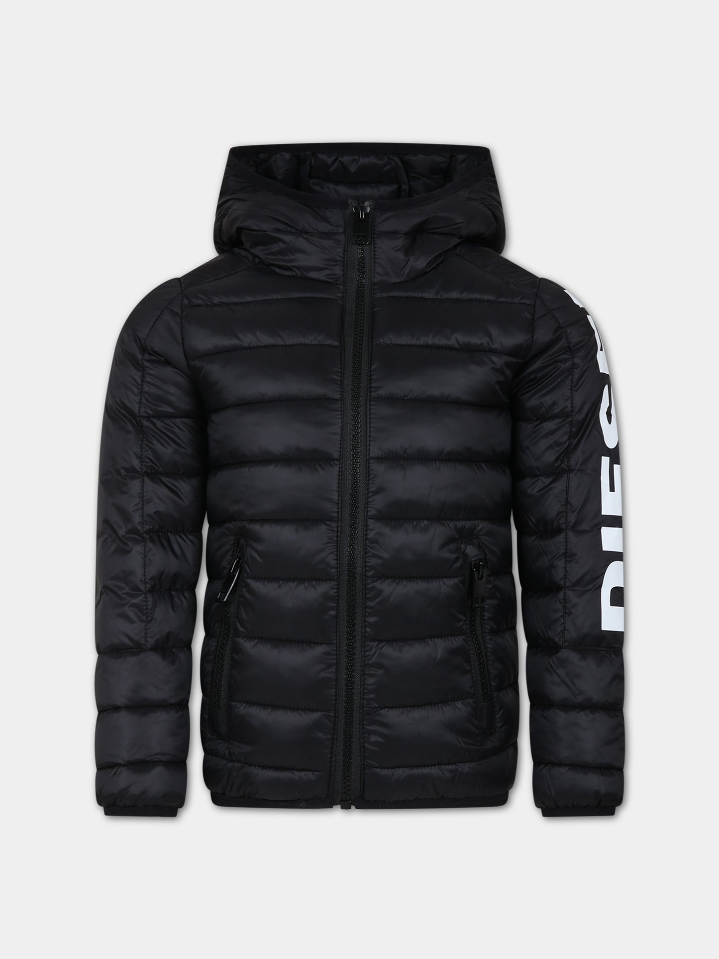 Piumino nero per bambini,Diesel,J01086 KXBDY K900