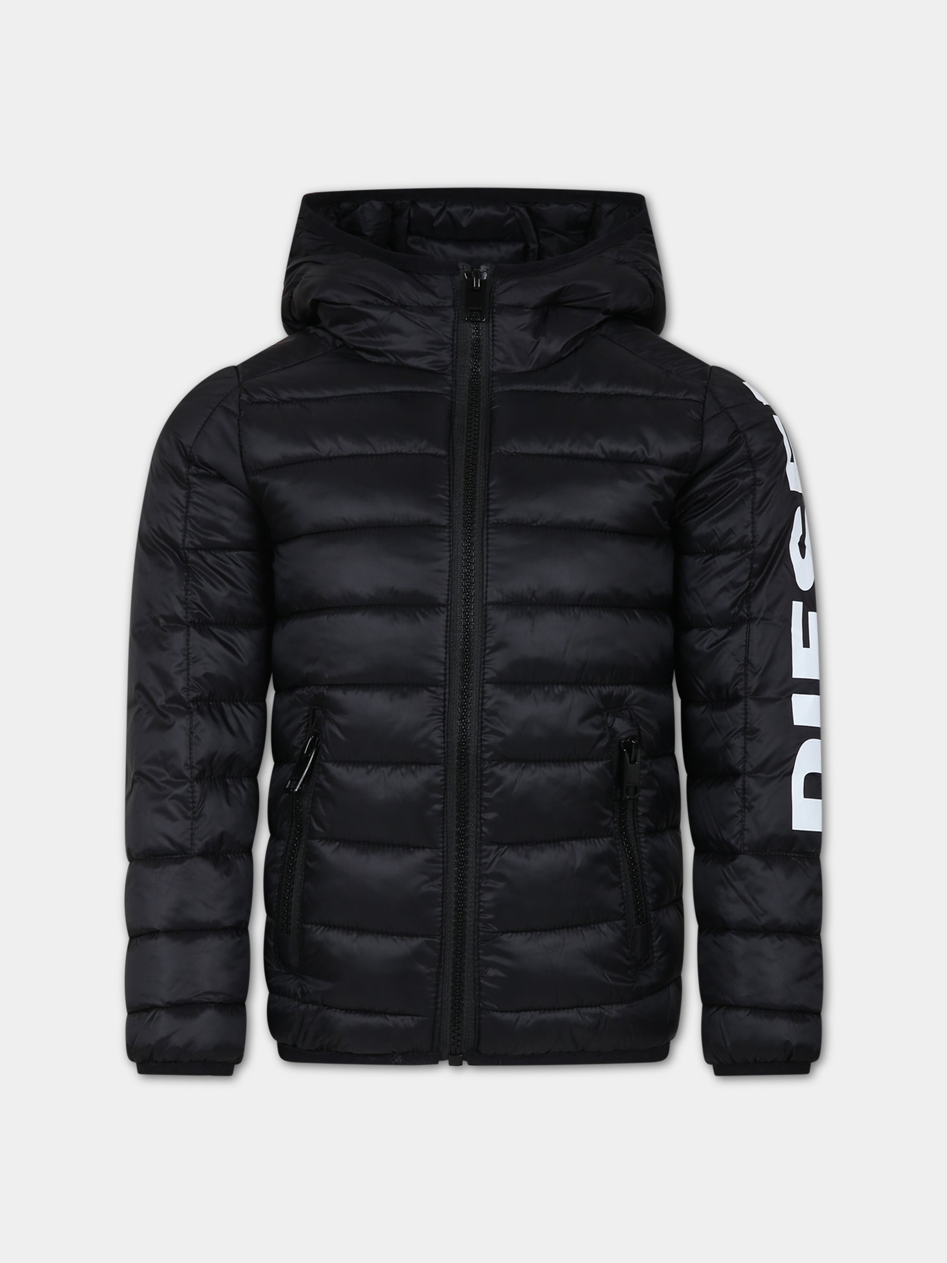 Piumino nero per bambini,Diesel,J01086 KXBDY K900