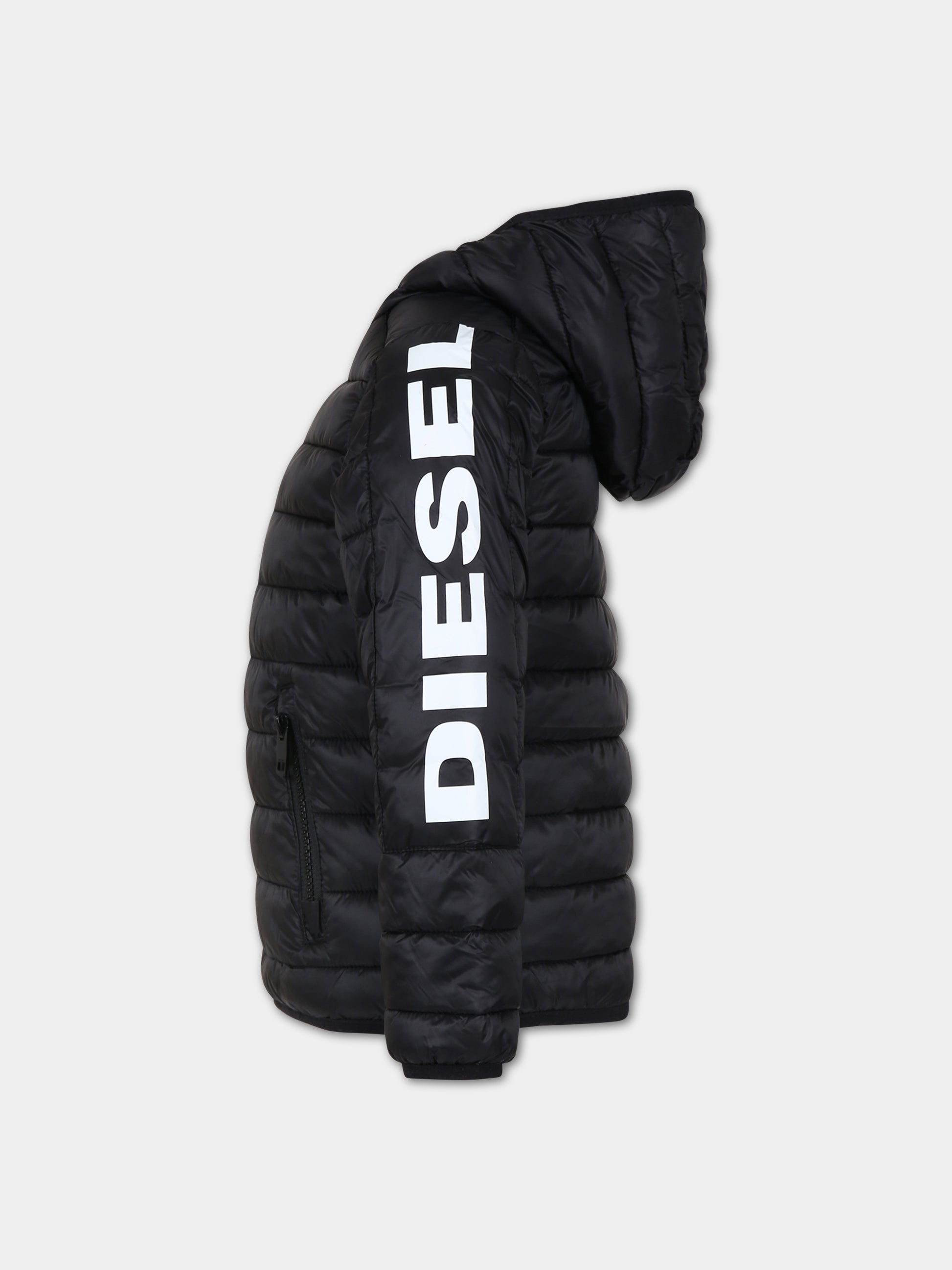Piumino nero per bambini,Diesel,J01086 KXBDY K900