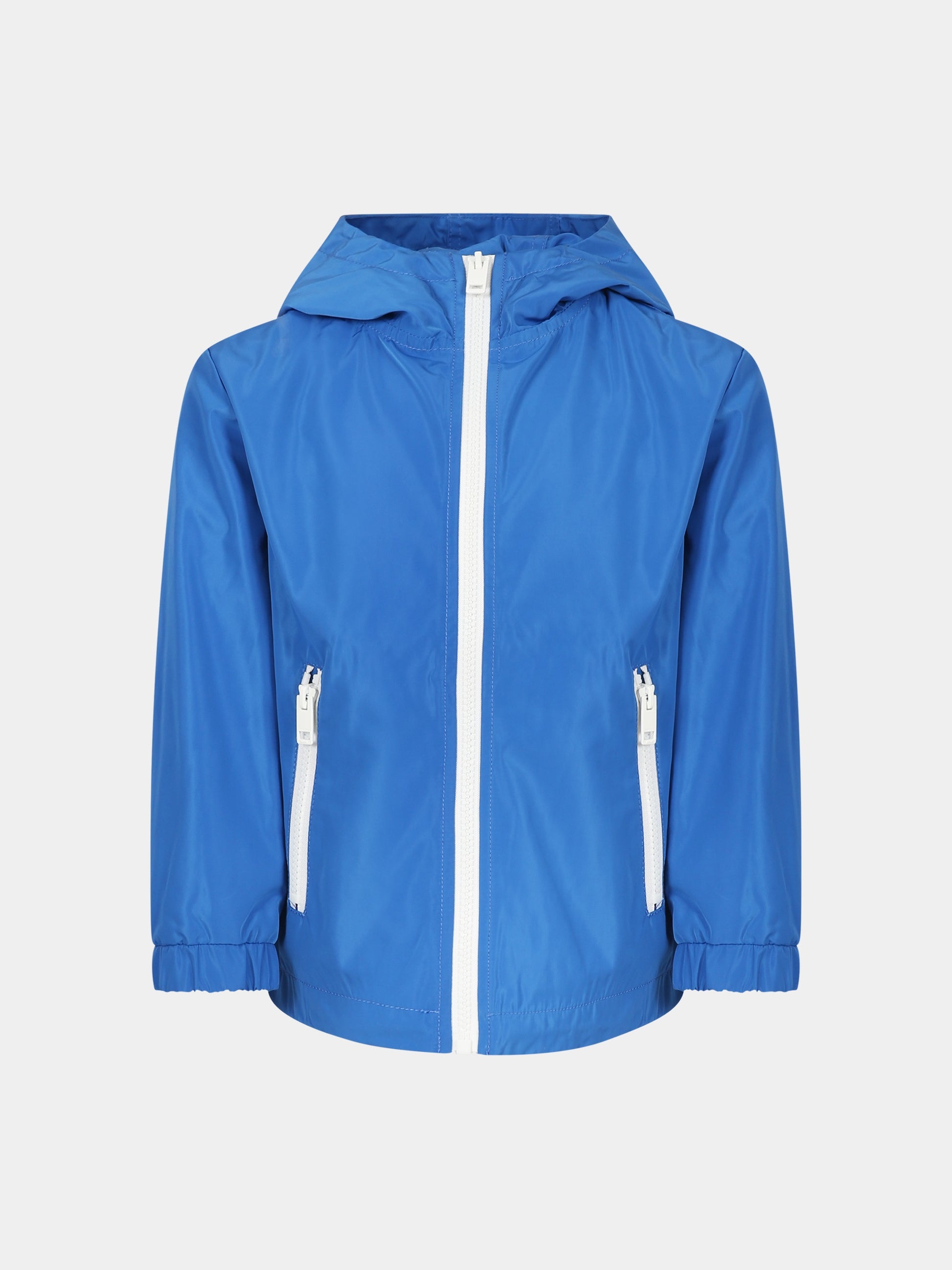 Giacca a vento blu per bambini con logo,Diesel,J01088 KXBBN K80H