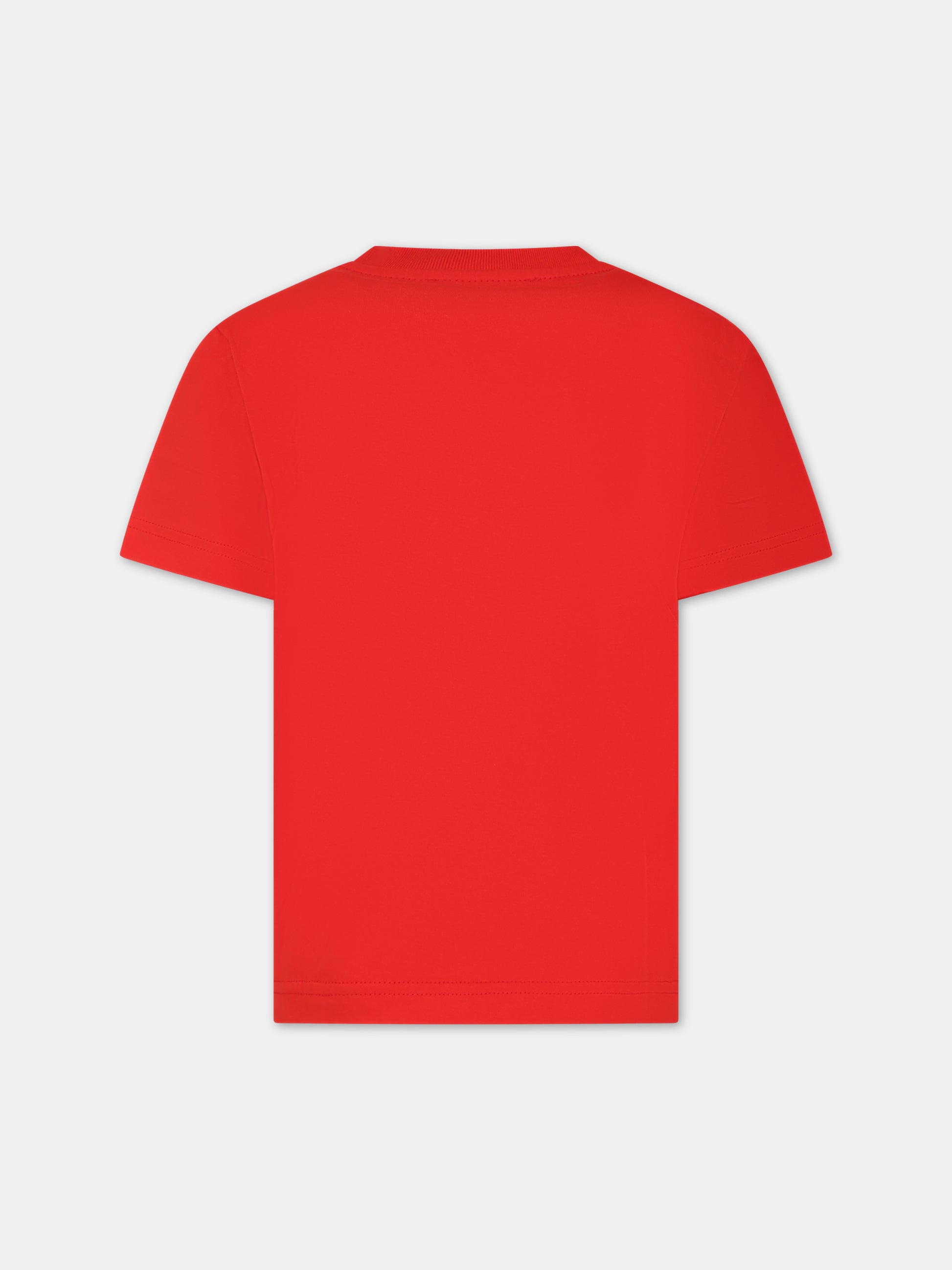 T-shirt rossa per bambino con logo,Diesel,J01209 00YI9 K438