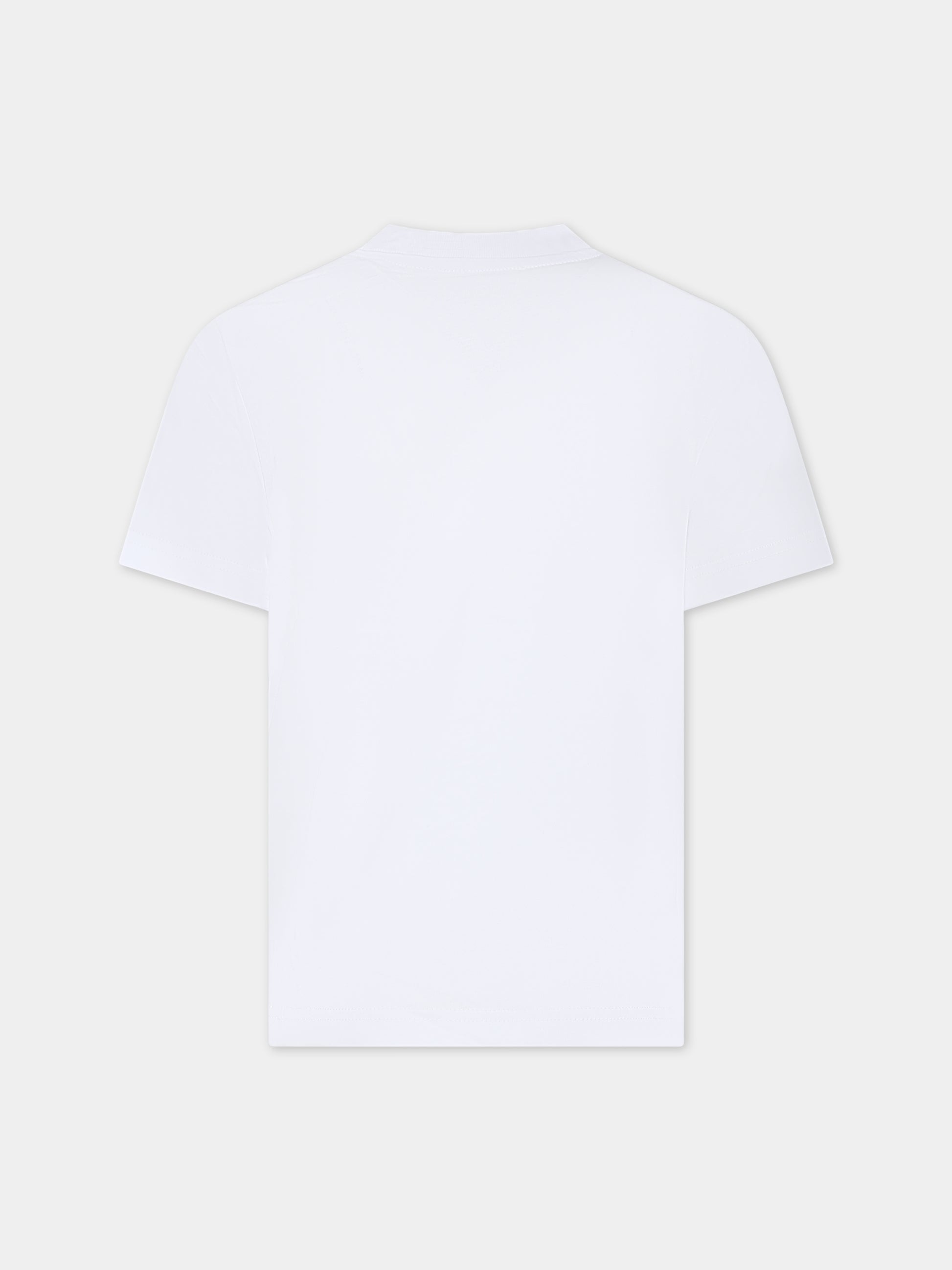 T-shirt bianca per bambini con logo,Diesel,J01312 KYAR1 K100