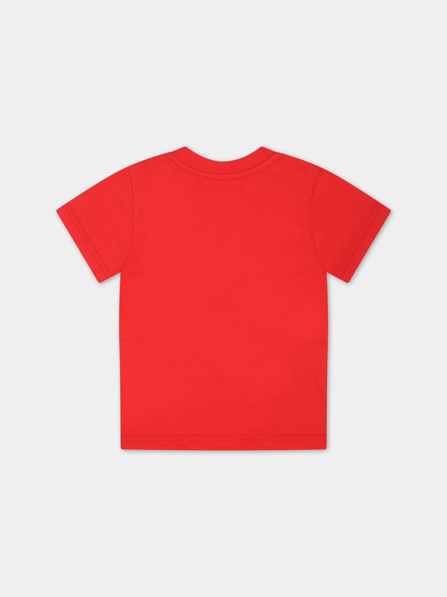 T-shirt rossa per neonati con logo,Diesel,K00347 00YI9 K438