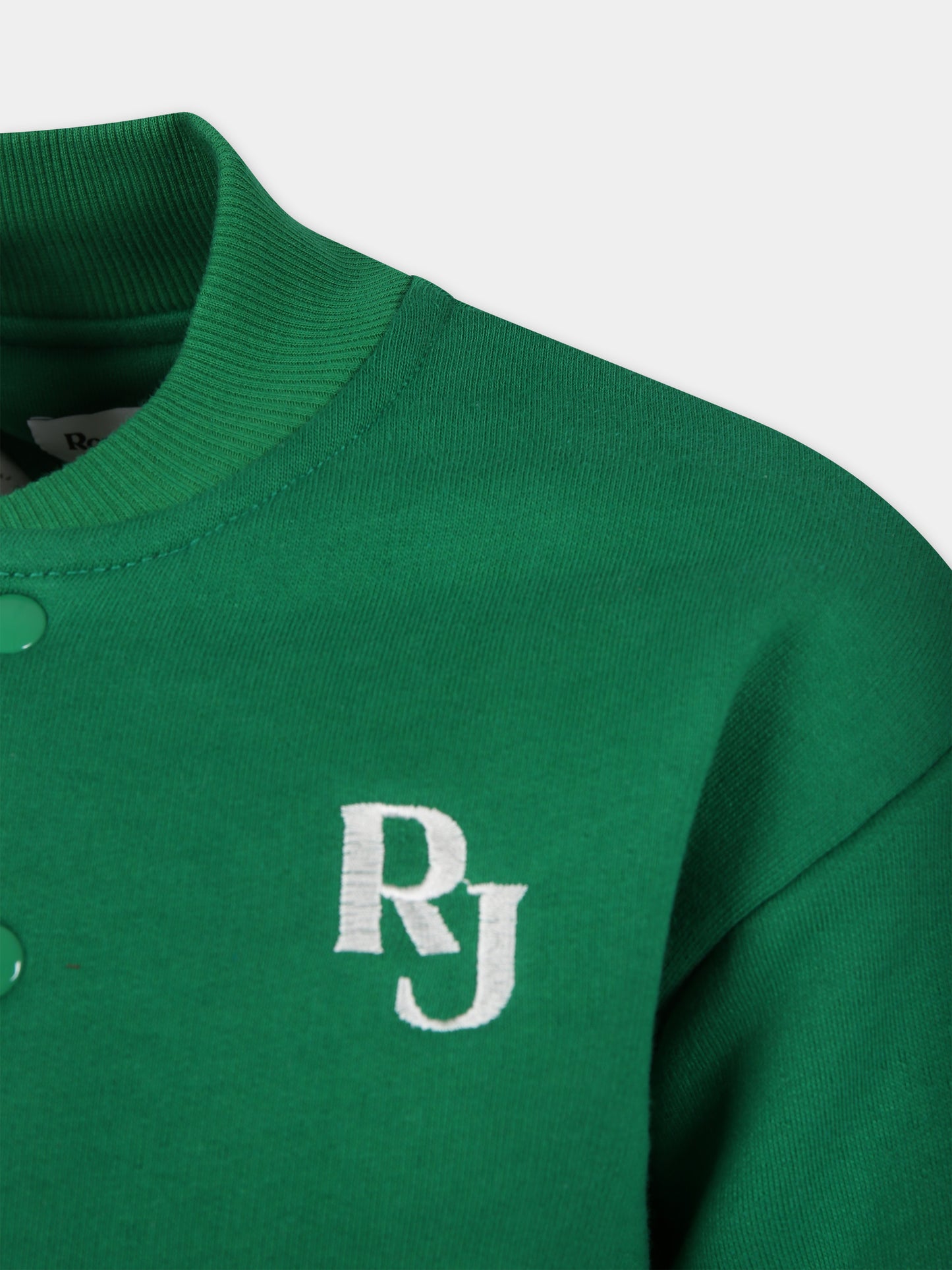Bomber verde per bambini con logo,Romy June,0006 01 7001 700 F23