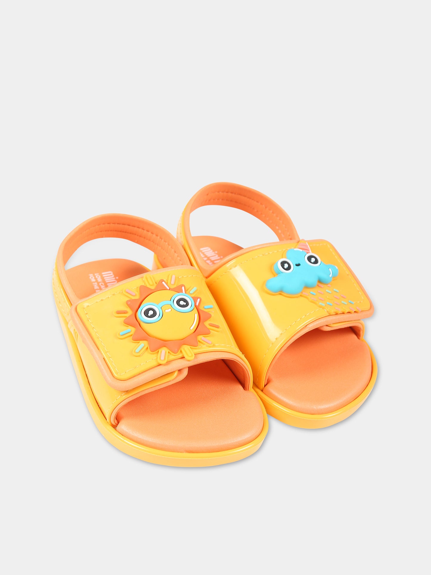 Sandali arancioni per bambini con sole e arcobaleno,Mini Melissa,33832 AK319 06411