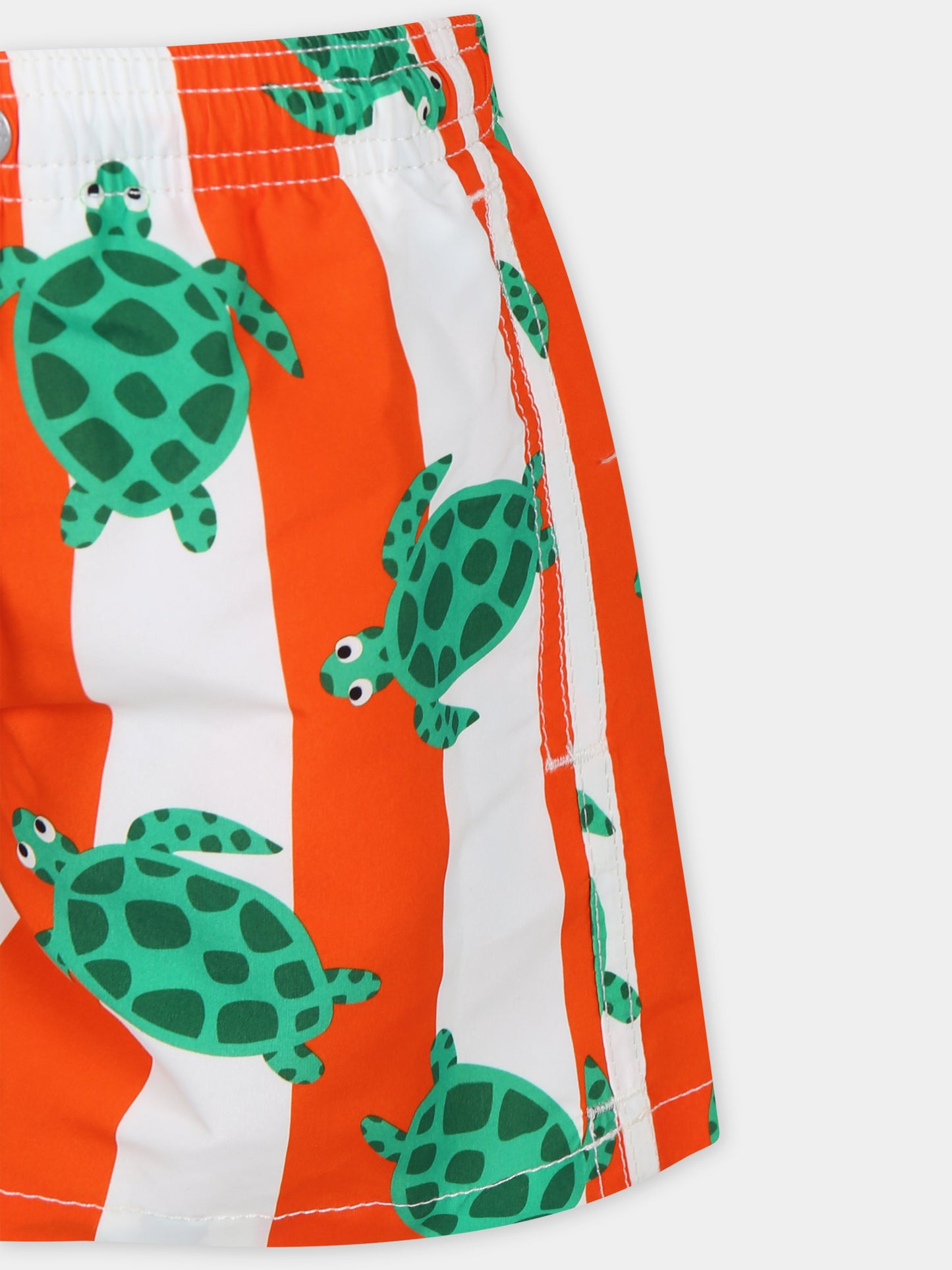 Boxer mare arancione per bambino con stampa tartaruga,Mc2 Saint Barth,JEA0001 00464F