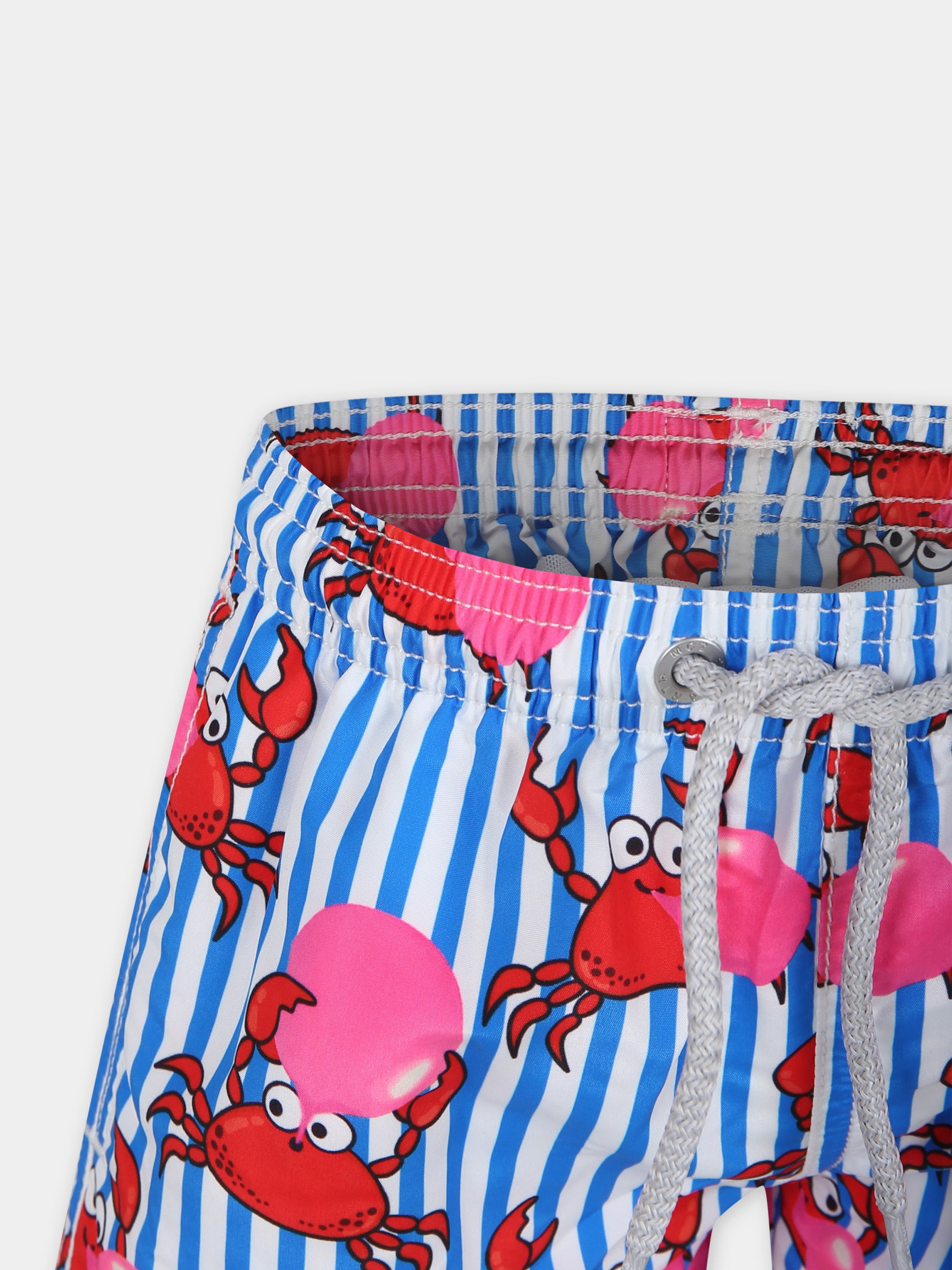 Boxer mare blu per bambino con granchio,Mc2 Saint Barth,JEA0001 02559F