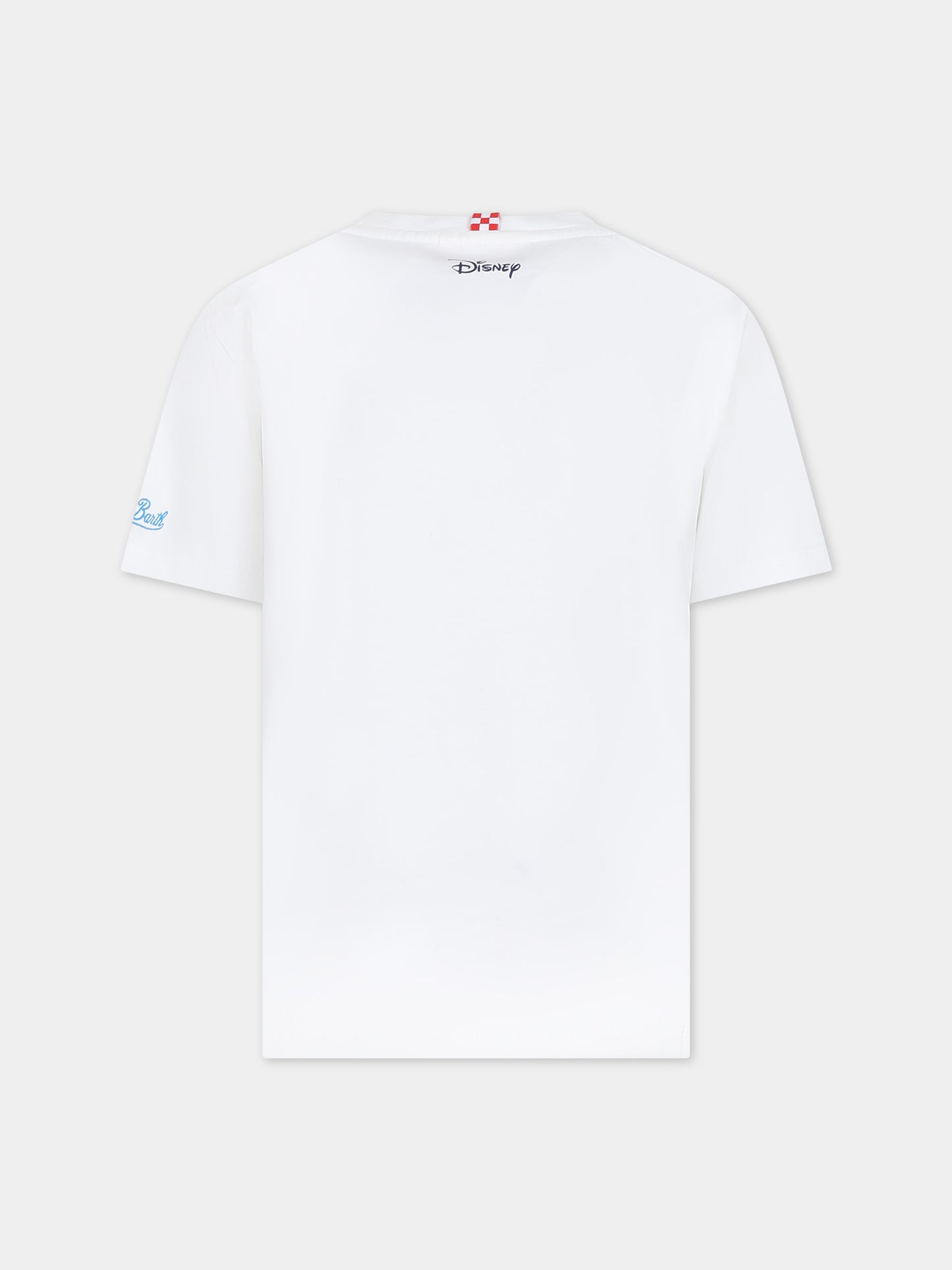 T-shirt bianca per bambino con Topolino e logo,Mc2 Saint Barth,TSH0001 02848F