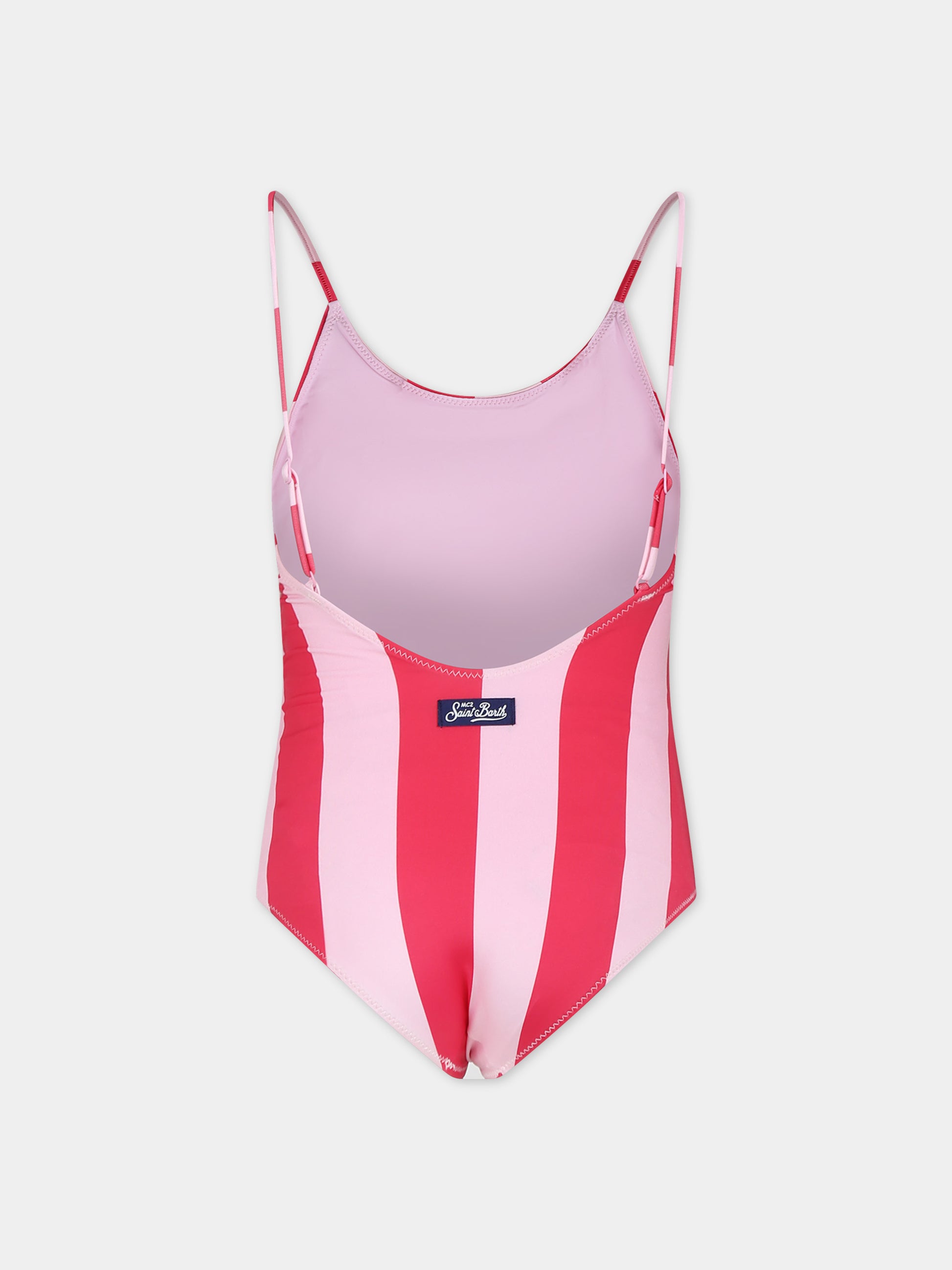 Costume rosa per bambina con logo,Mc2 Saint Barth,CEC0005 00169F