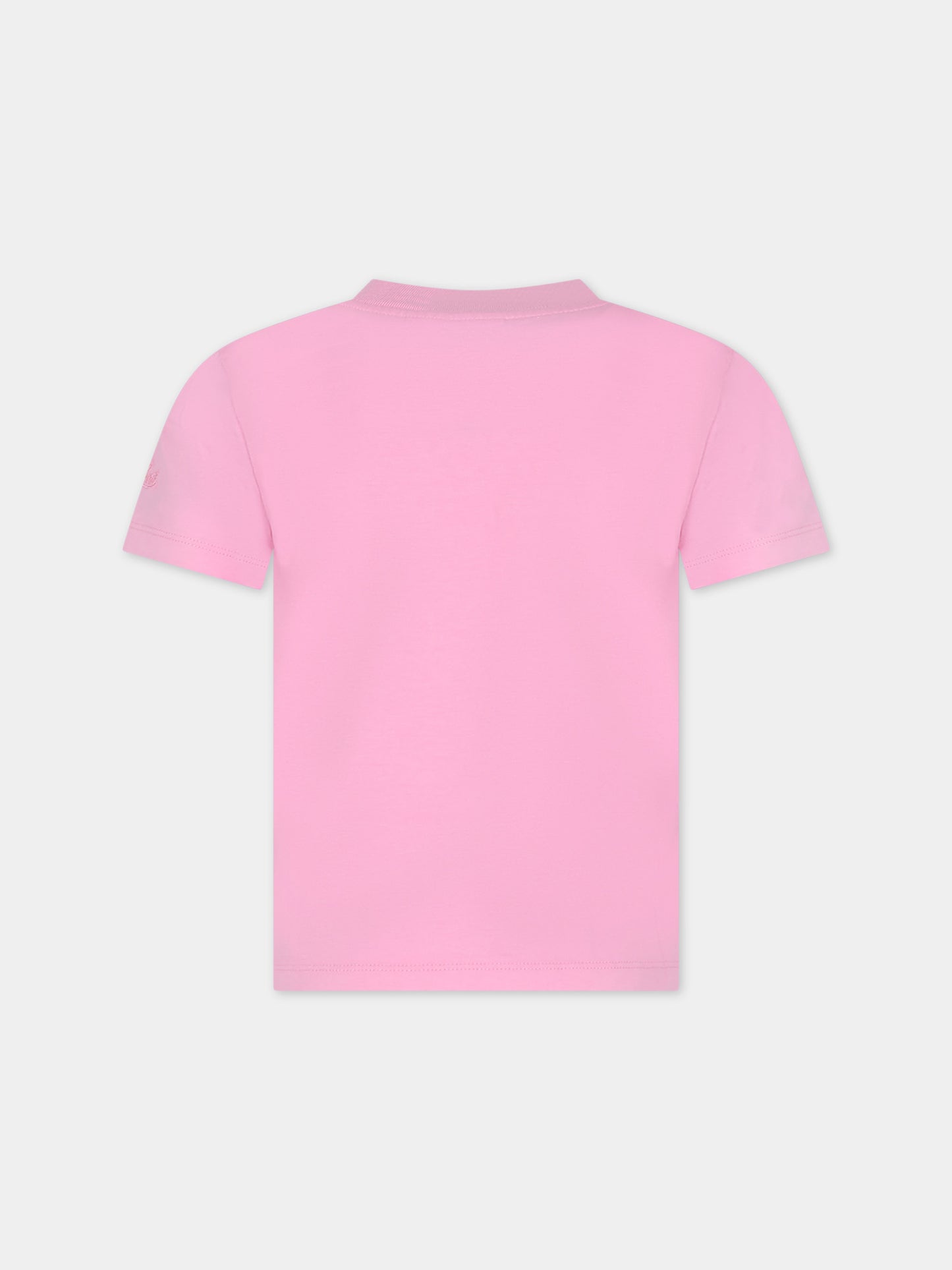T-shirt rosa per bambina con stampa Puffetta,Mc2 Saint Barth,ELLY001 01939F