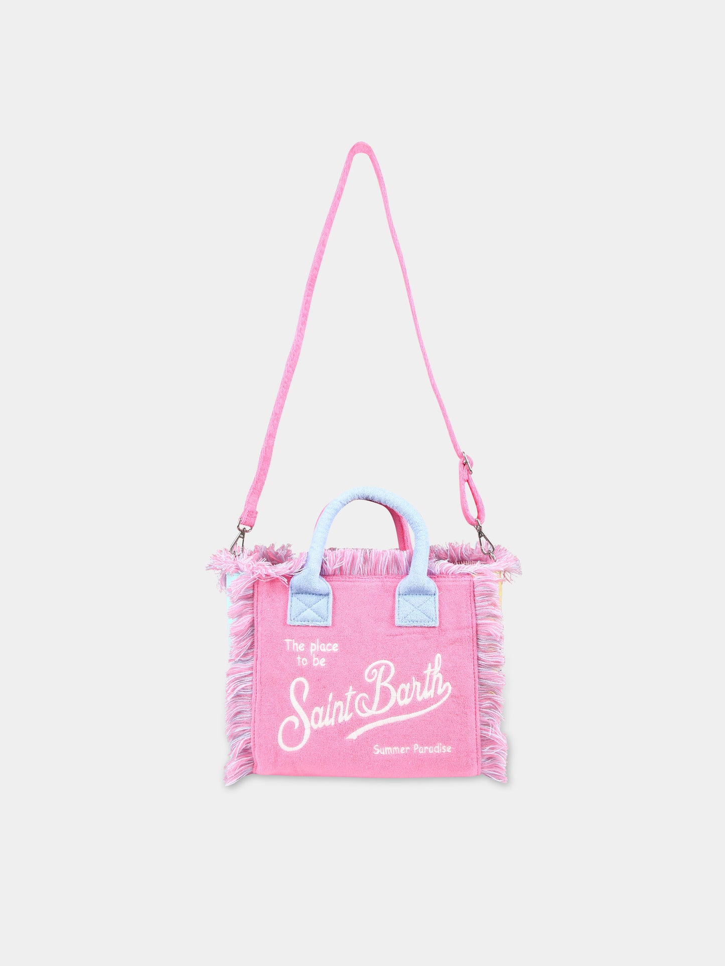 Borsa mare multicolor per bambina con logo,Mc2 Saint Barth,COL0005 01453F