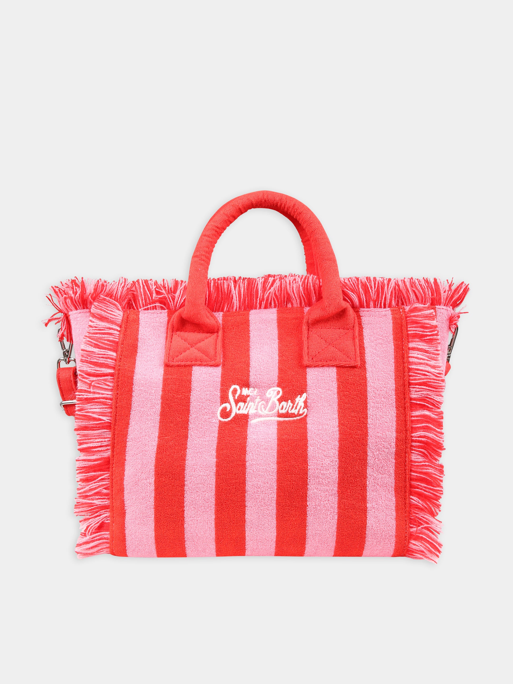 Borsa mare rossa per bambina con logo,Mc2 Saint Barth,COL0005 00206F