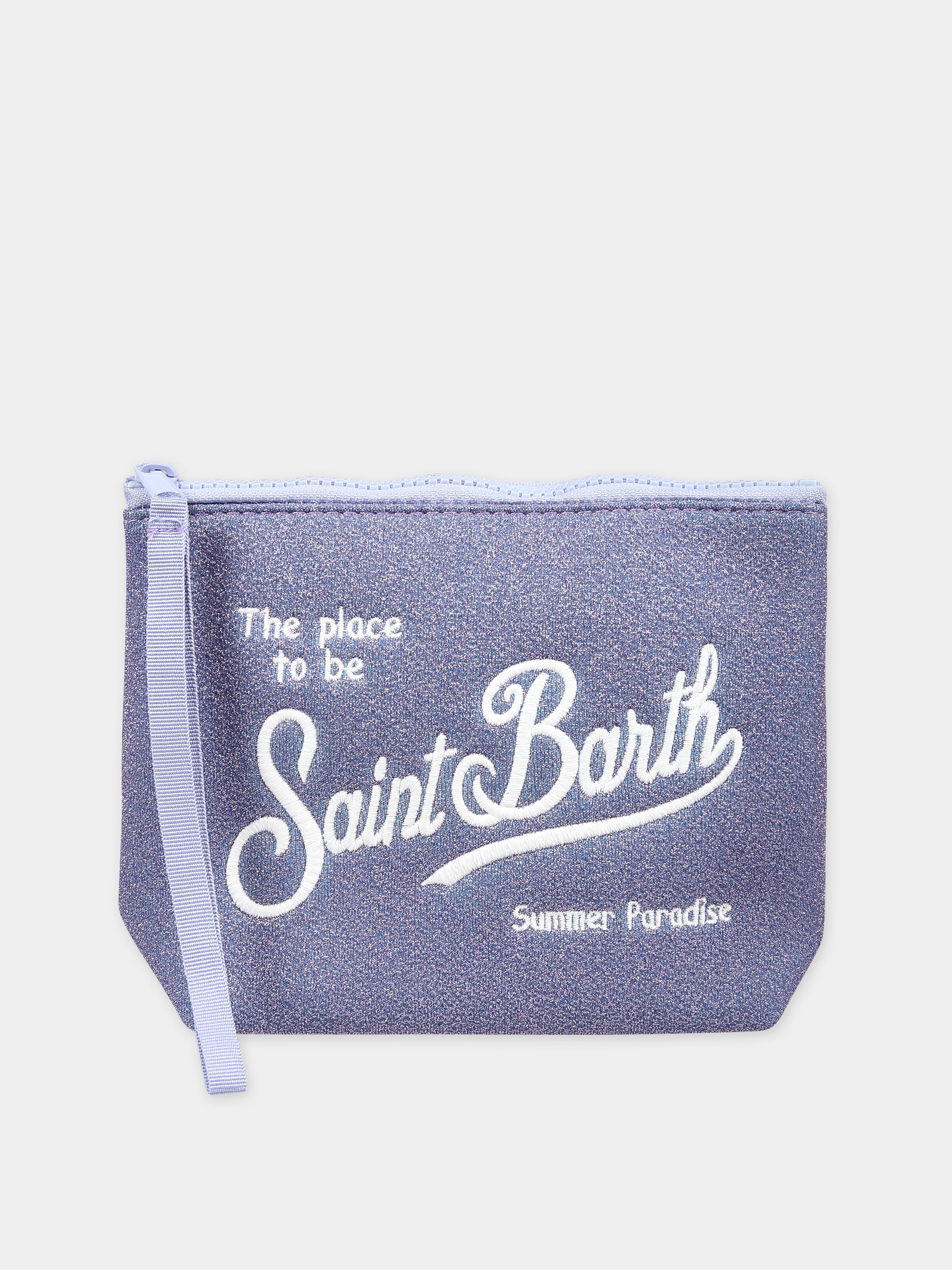 Pochette viola per bambina con logo e lurex,Mc2 Saint Barth,ALIN001 01721F
