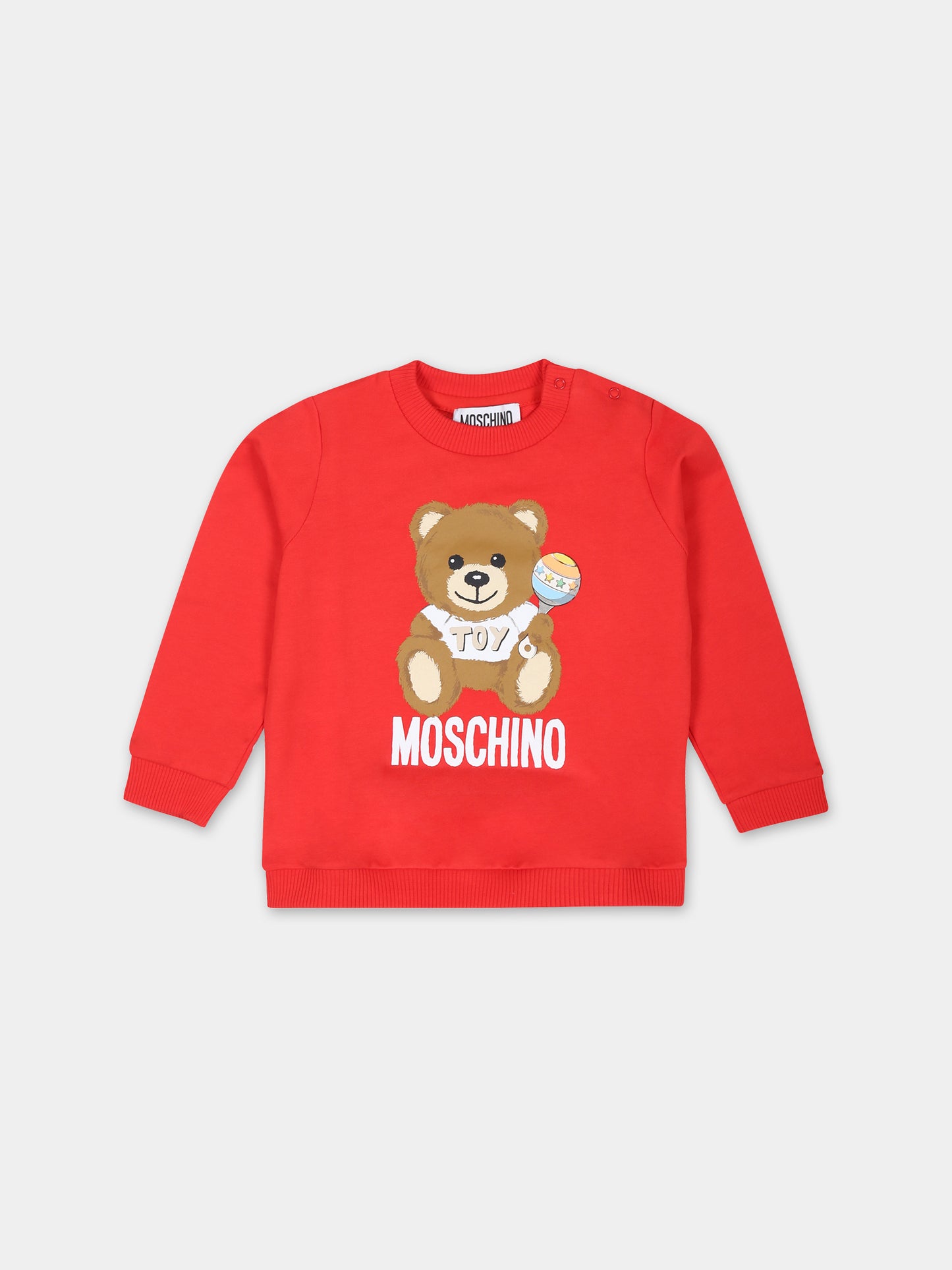 Red sweatshirt for babykids with Teddy Bear