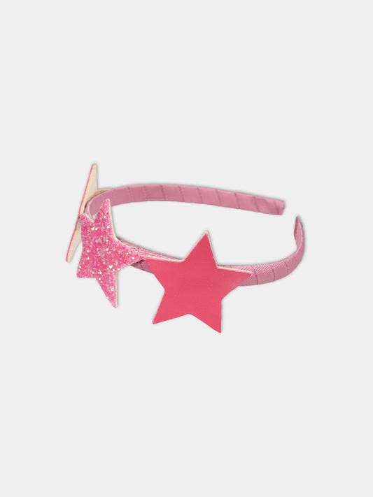 Cerchietto fucsia per bambina con stelle,Illy Trilly,PARTY HAPPY STARS FUCHSIA