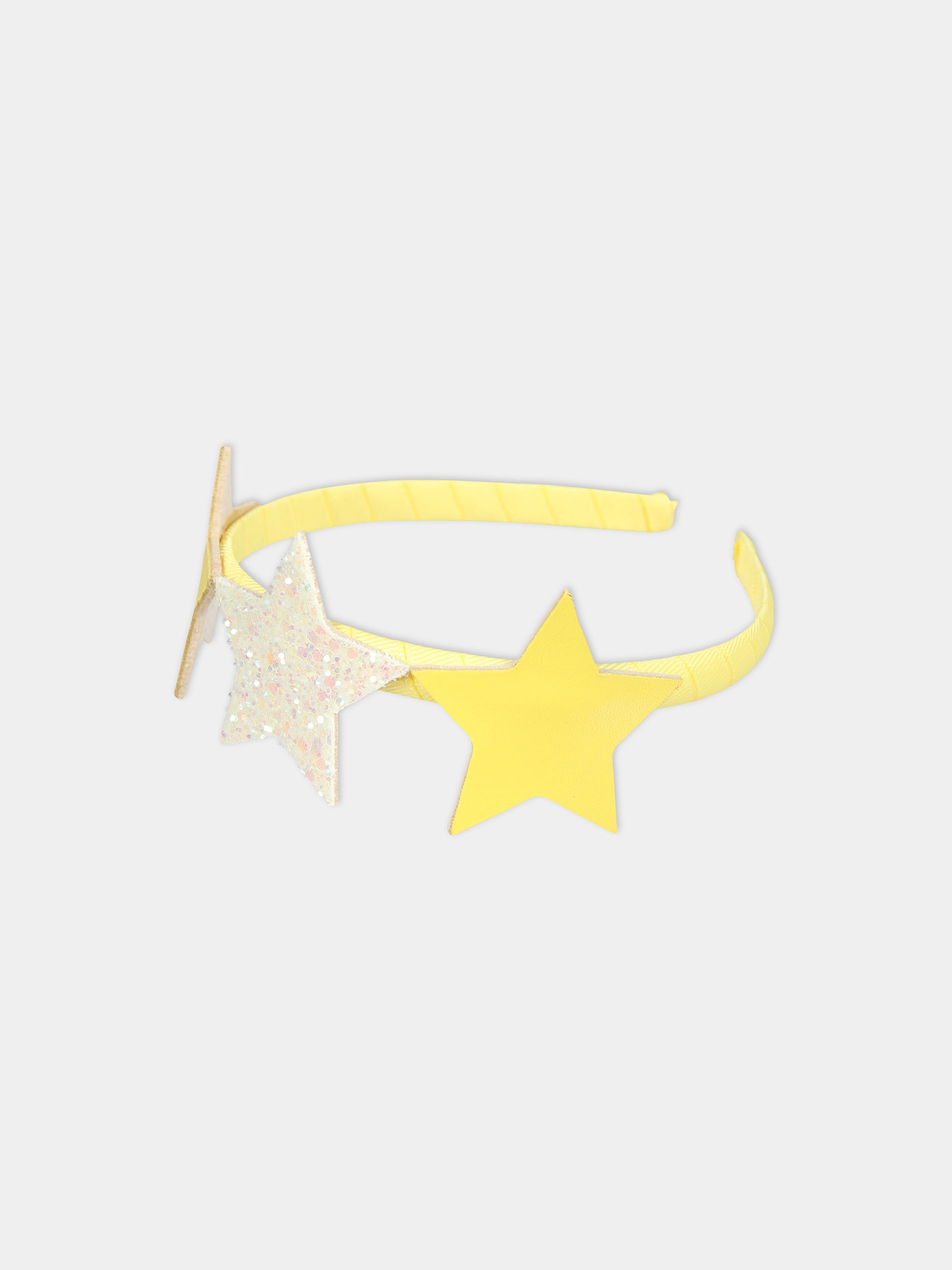 Cerchietto giallo per bambina con stelle,Illy Trilly,PARTY HAPPY STARS YELLOW