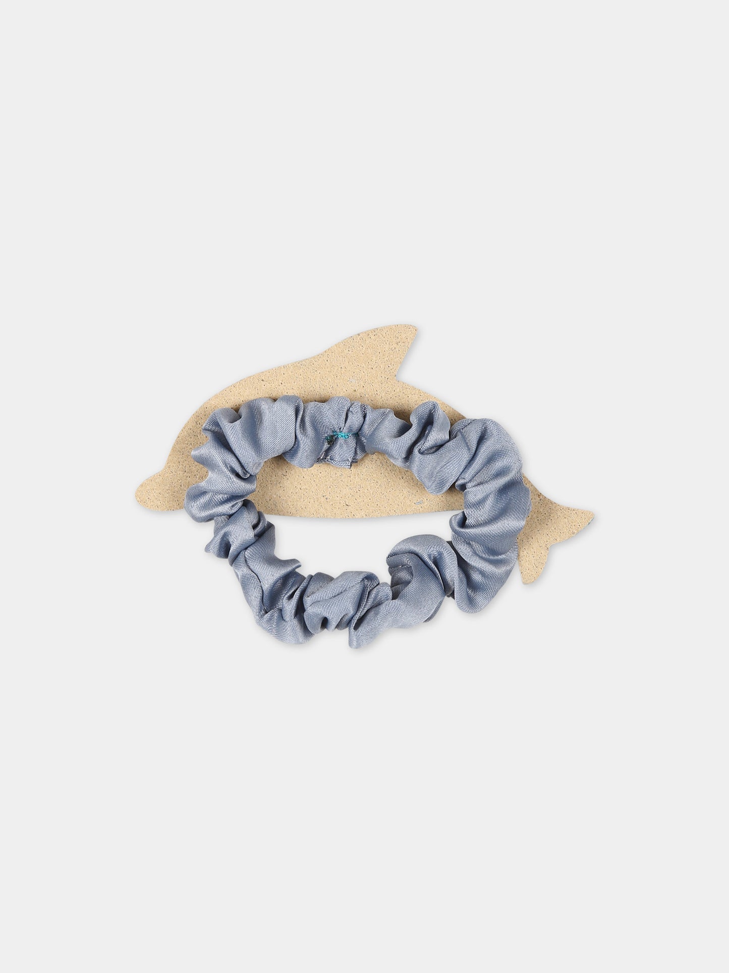 Elastico azzurro per bambina con delfino,Illy Trilly,SEA DOLPHIN SCRUNCHY