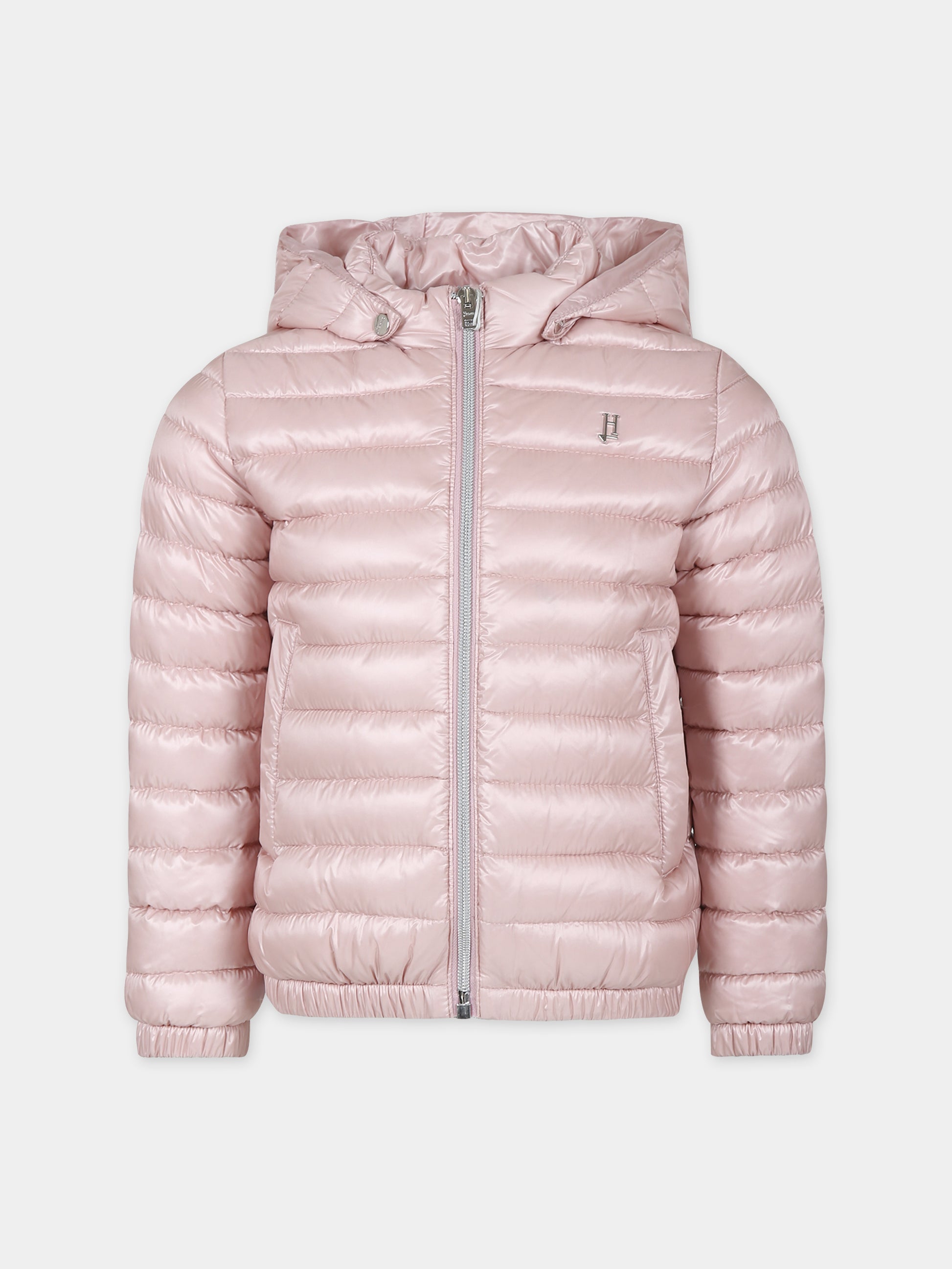 Piumino rosa per bambina con logo,Herno Kids,PI000006X 12017 4011