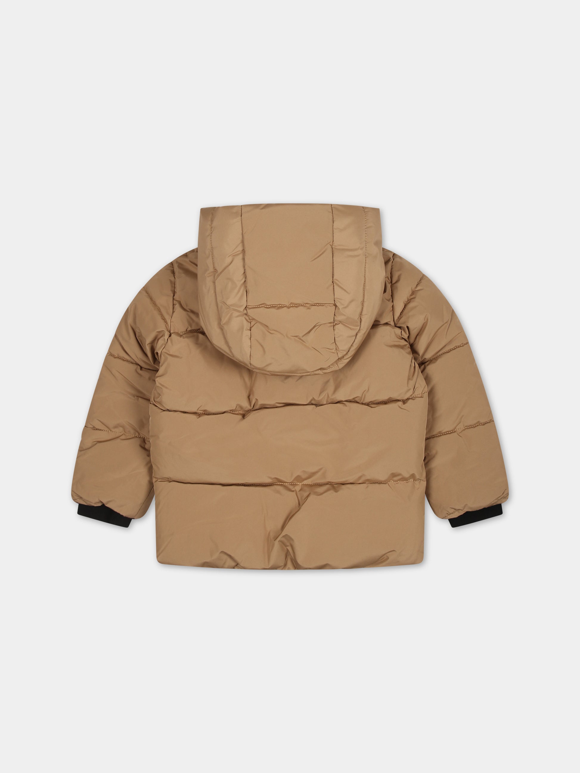 Piumino beige per neonato con logo,Boss,J06271 269