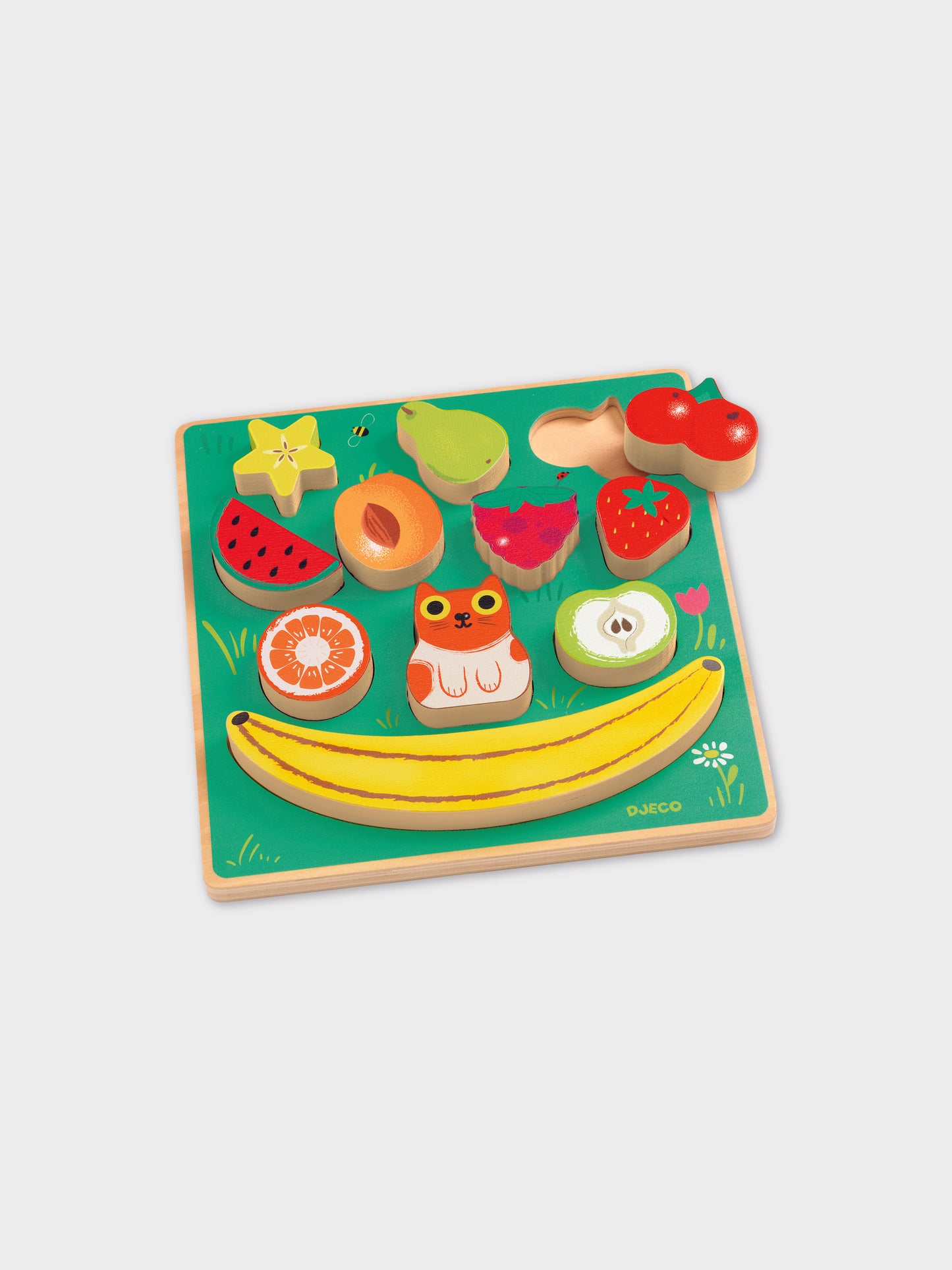 Puzzle multicolor per bambini con frutti,Djeco,DJ01073