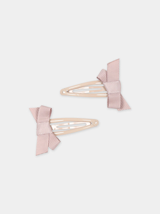 Set fermagli rosa per neonata con fiocco,Lil' Atelier,13224091 FAWN