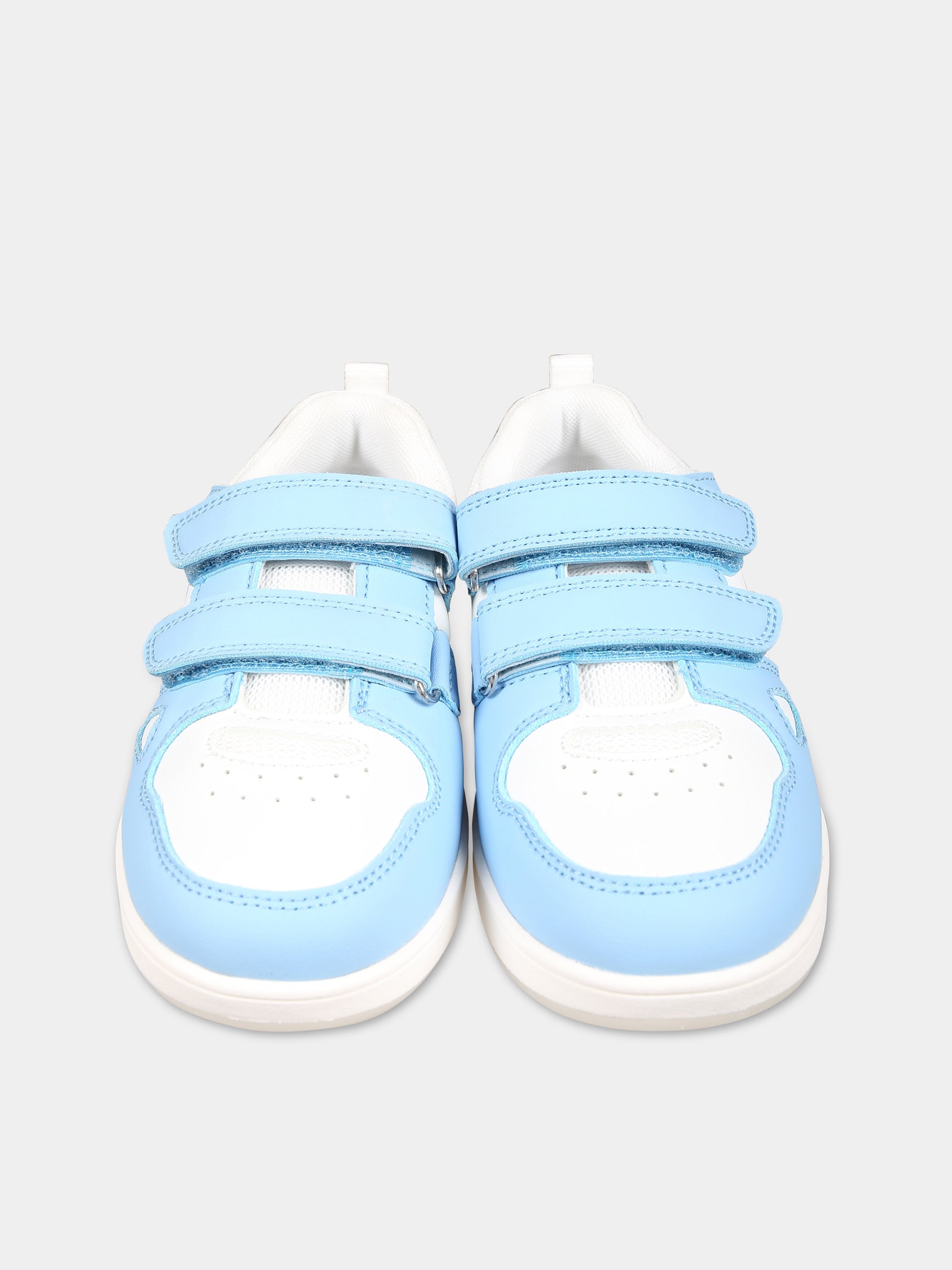 Sneakers celesti per bambini con logo,Calvin Klein Kids,V1X9 80854 1355X116