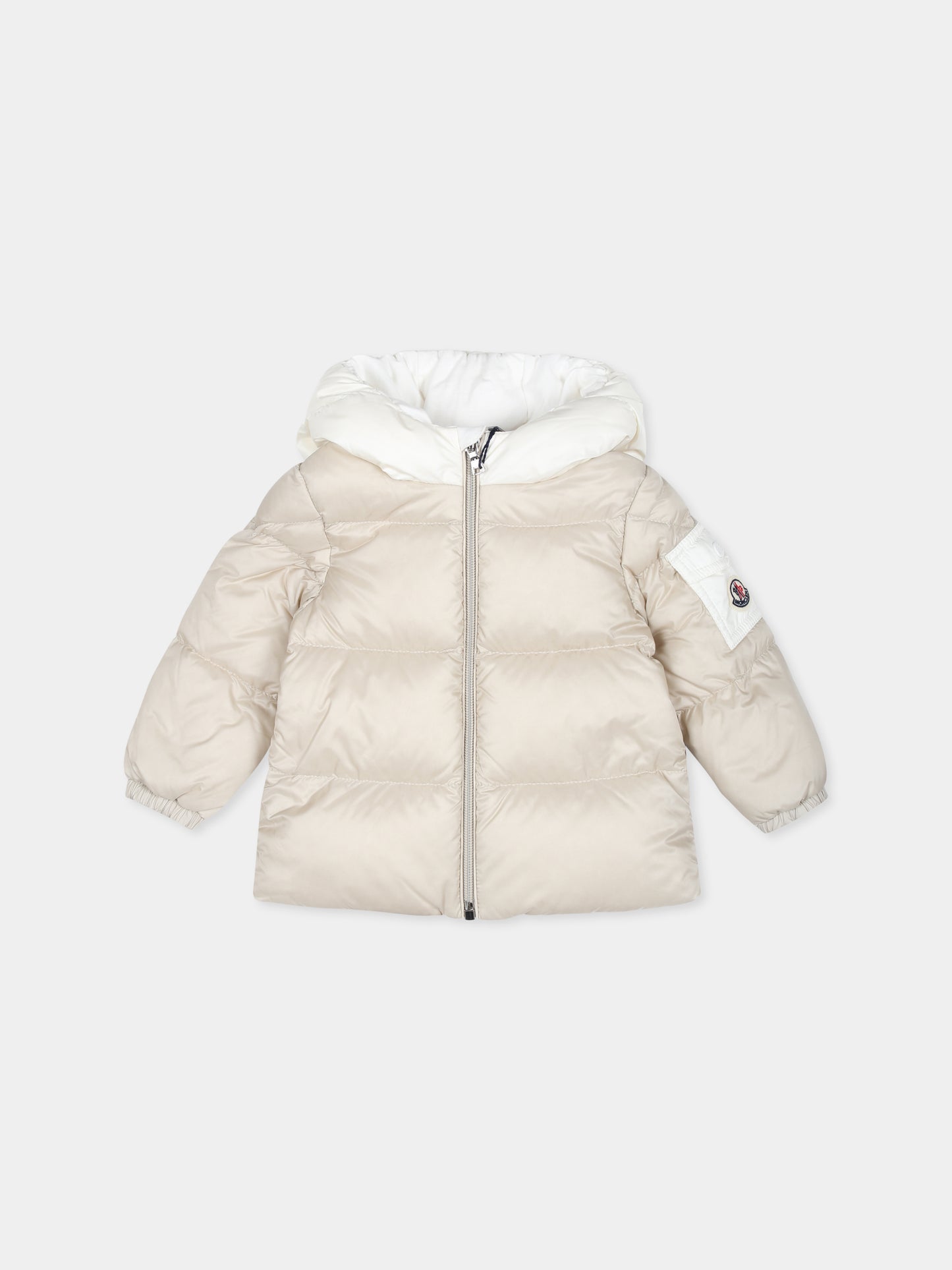 Sacco nanna Ueno avorio per neonati con logo,Moncler Kids,J2951 1F00003 595FE 268