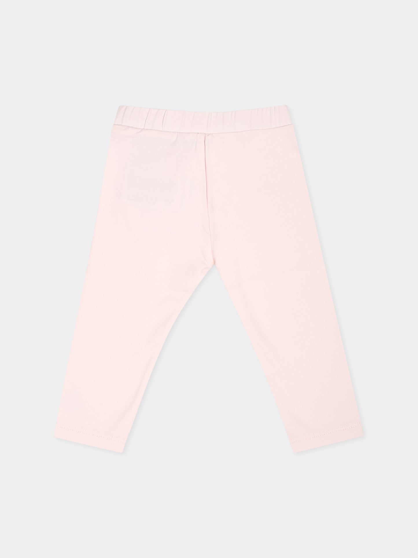 Leggings rosa per neonata con logo,Moncler Kids,J2951 8H00002 8790N 503