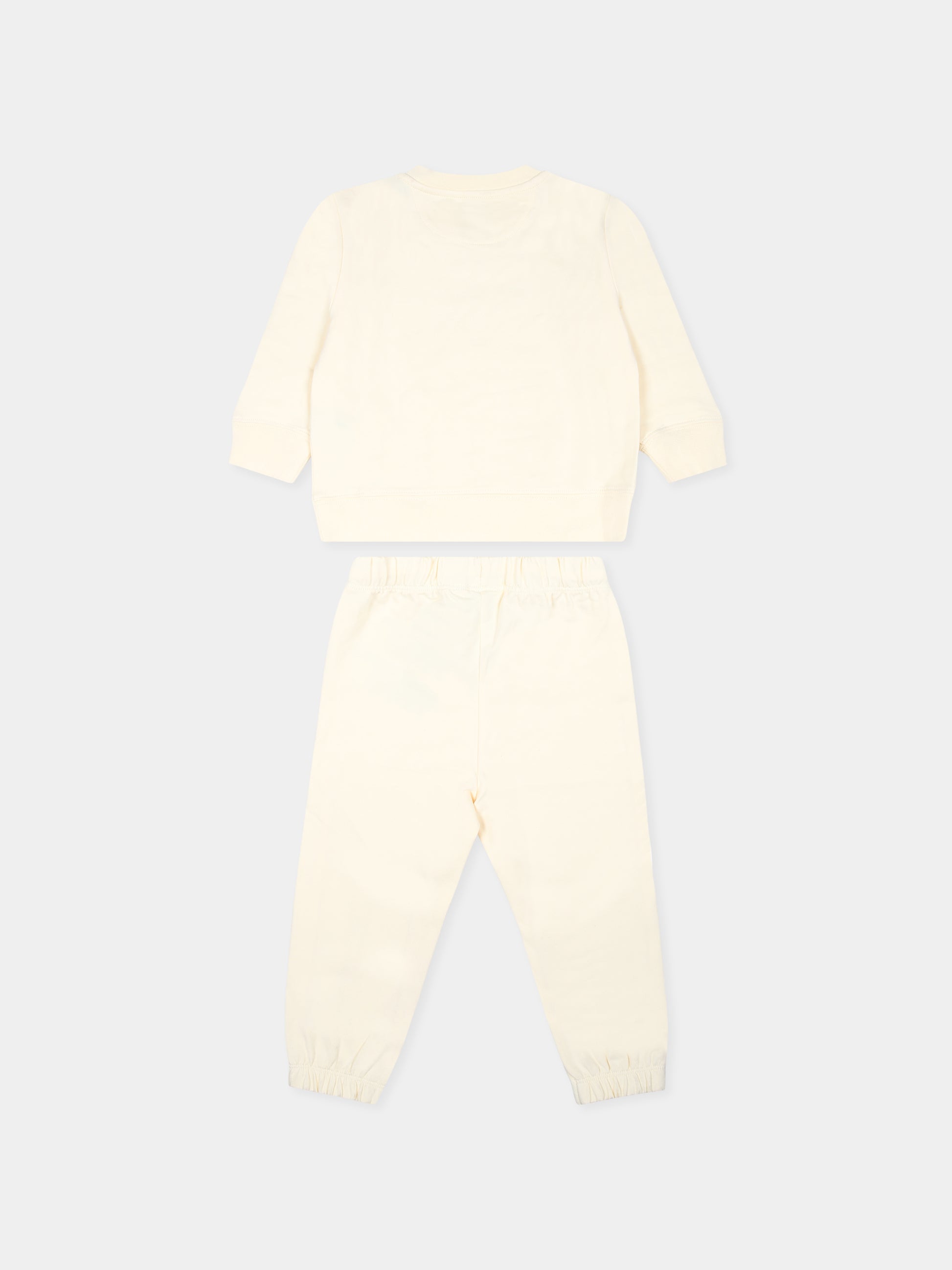 Completo sportivo avorio con logo per neonata,Calvin Klein Kids,IN0IN00017J 0F4