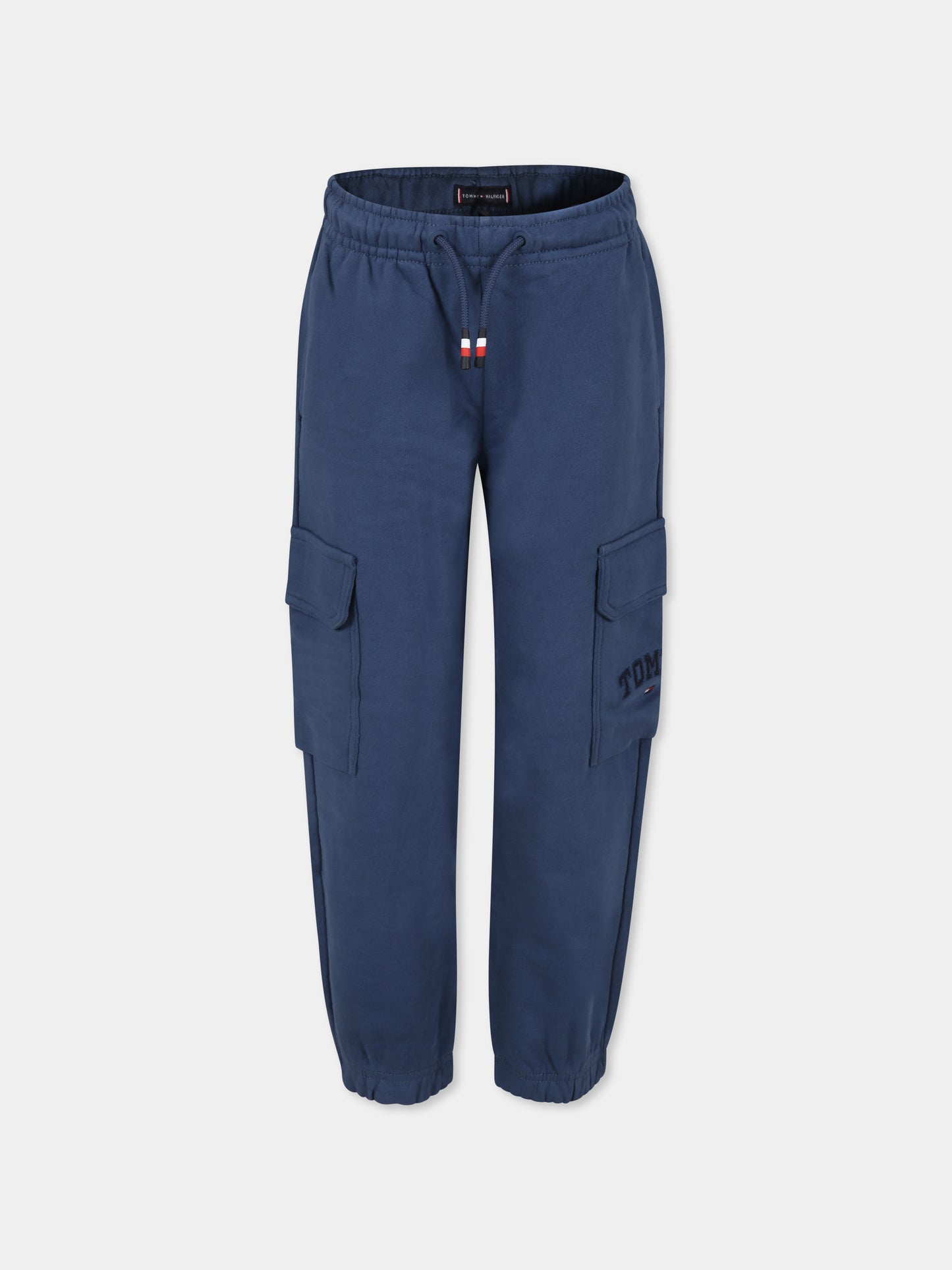 Pantaloni blu per bambino con logo,Tommy Hilfiger Junior,KB0KB09120J DBZ