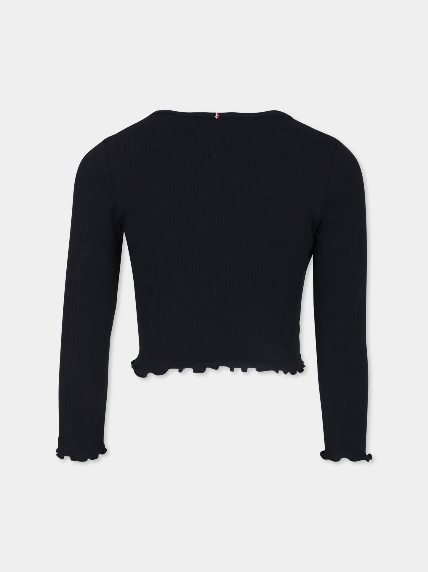 T-shirt blu per bambina con logo,Tommy Hilfiger Junior,KG0KG07595J DW5