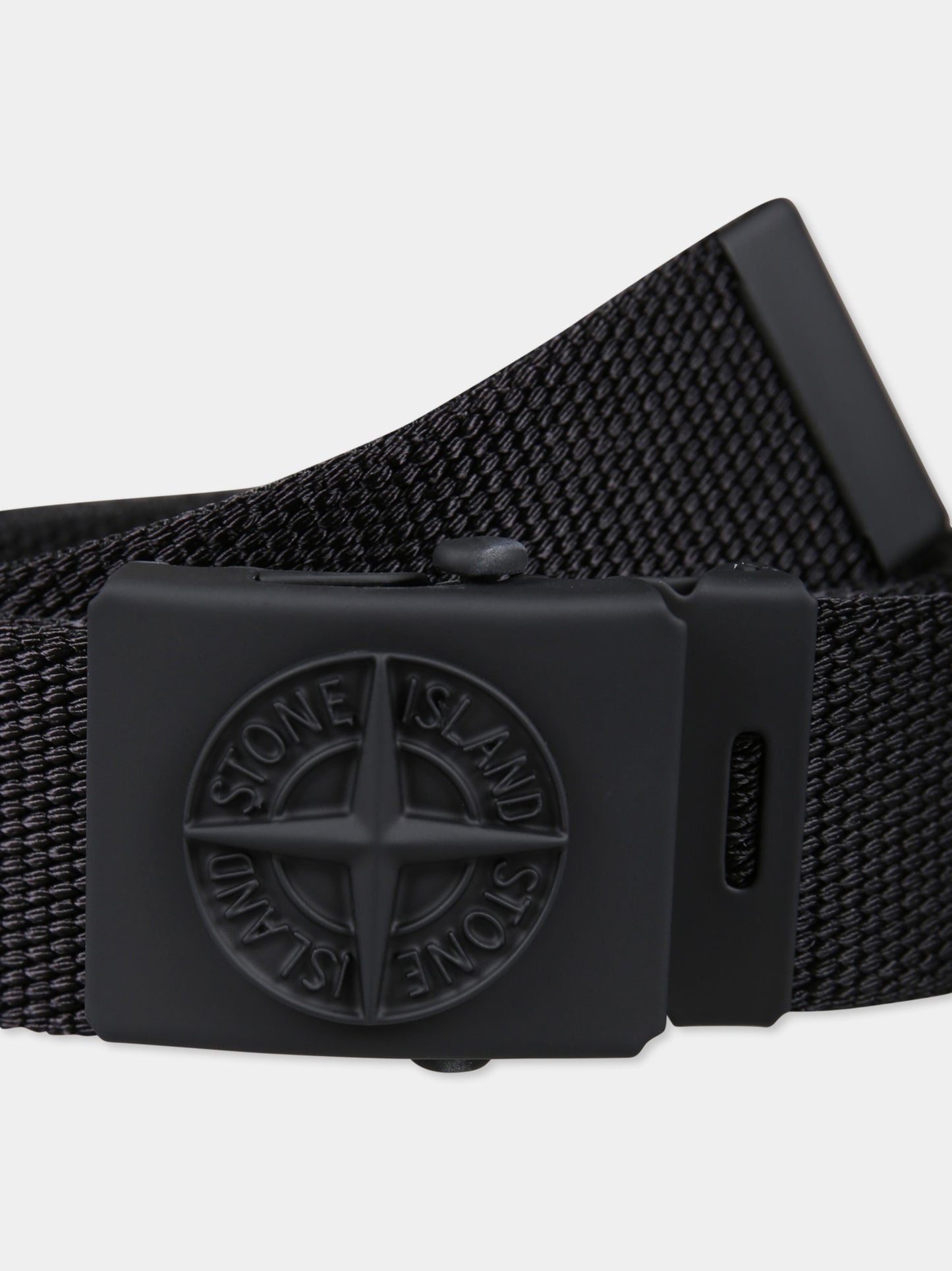 Cintura nera per bambino con bussola,Stone Island Junior,811690461 V0029