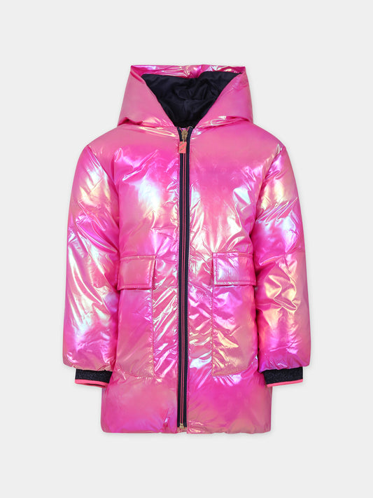 Piumino fucsia per bambina con cuori,Billieblush,U16363 47M