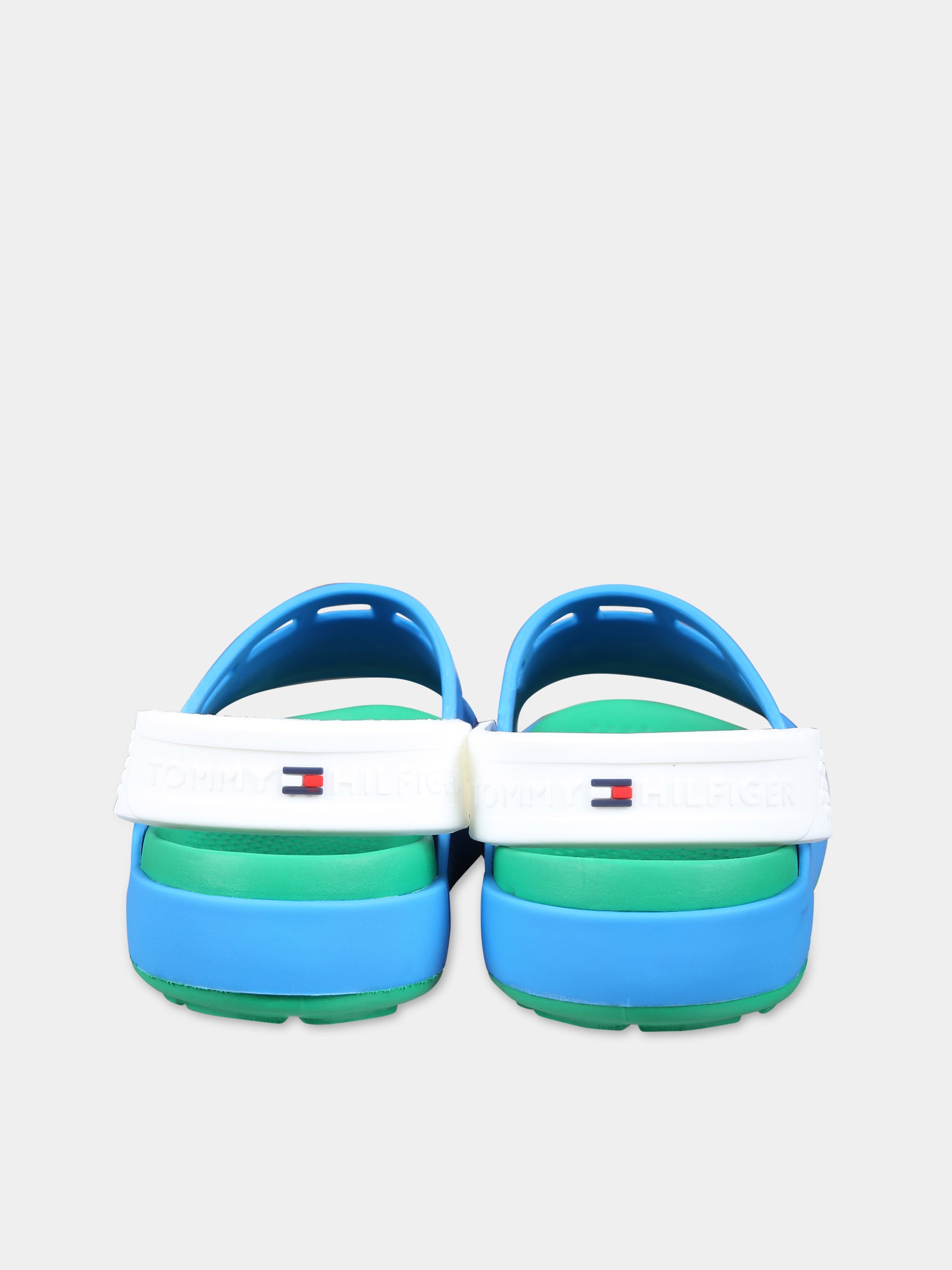Sandali azzurri per bambino con bandierina,Tommy Hilfiger Junior,T3X2 33440 0083A076